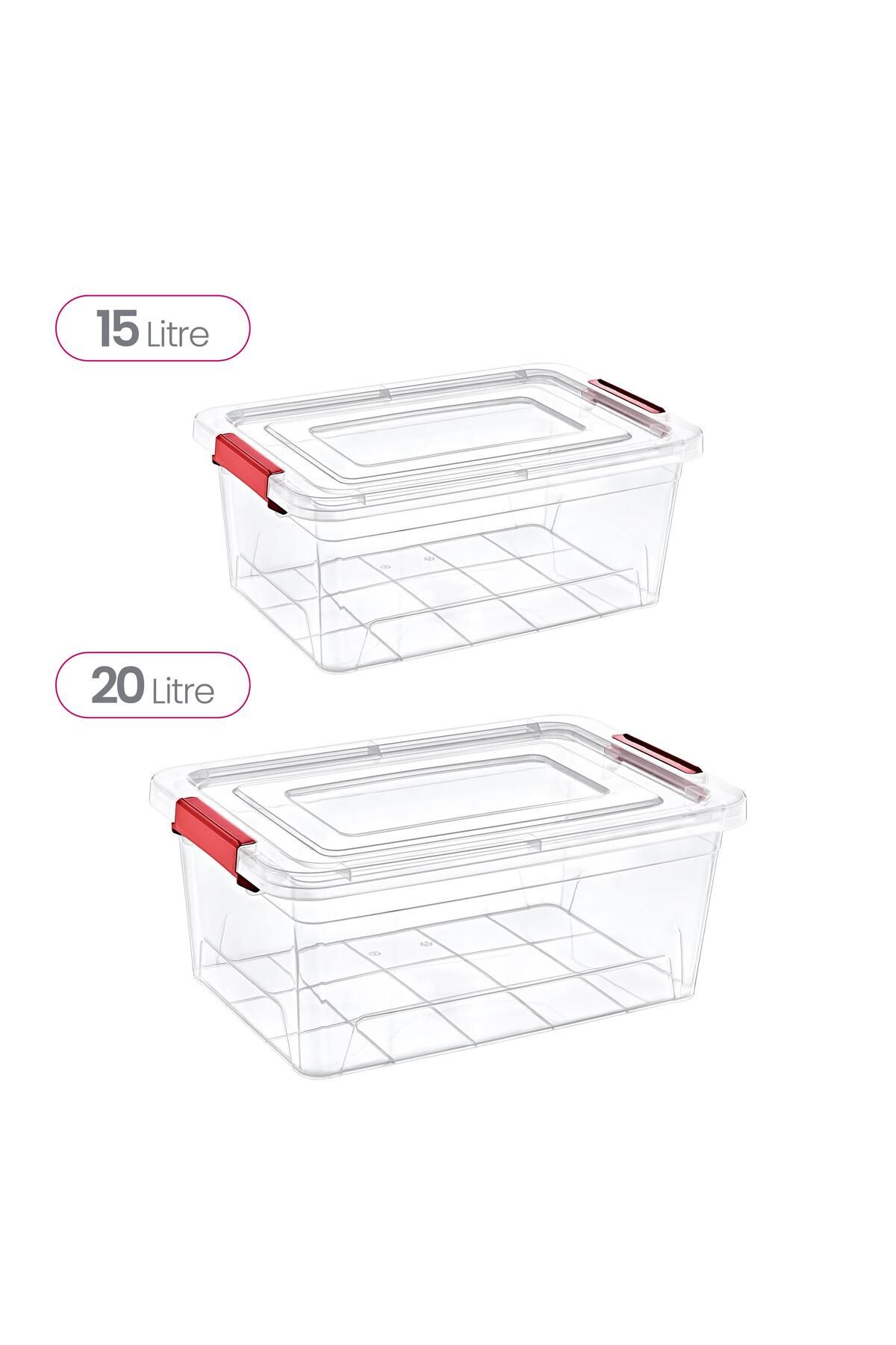 Smartware-Set of 2 Smart Box Storage Containers 15-20 Lt 4
