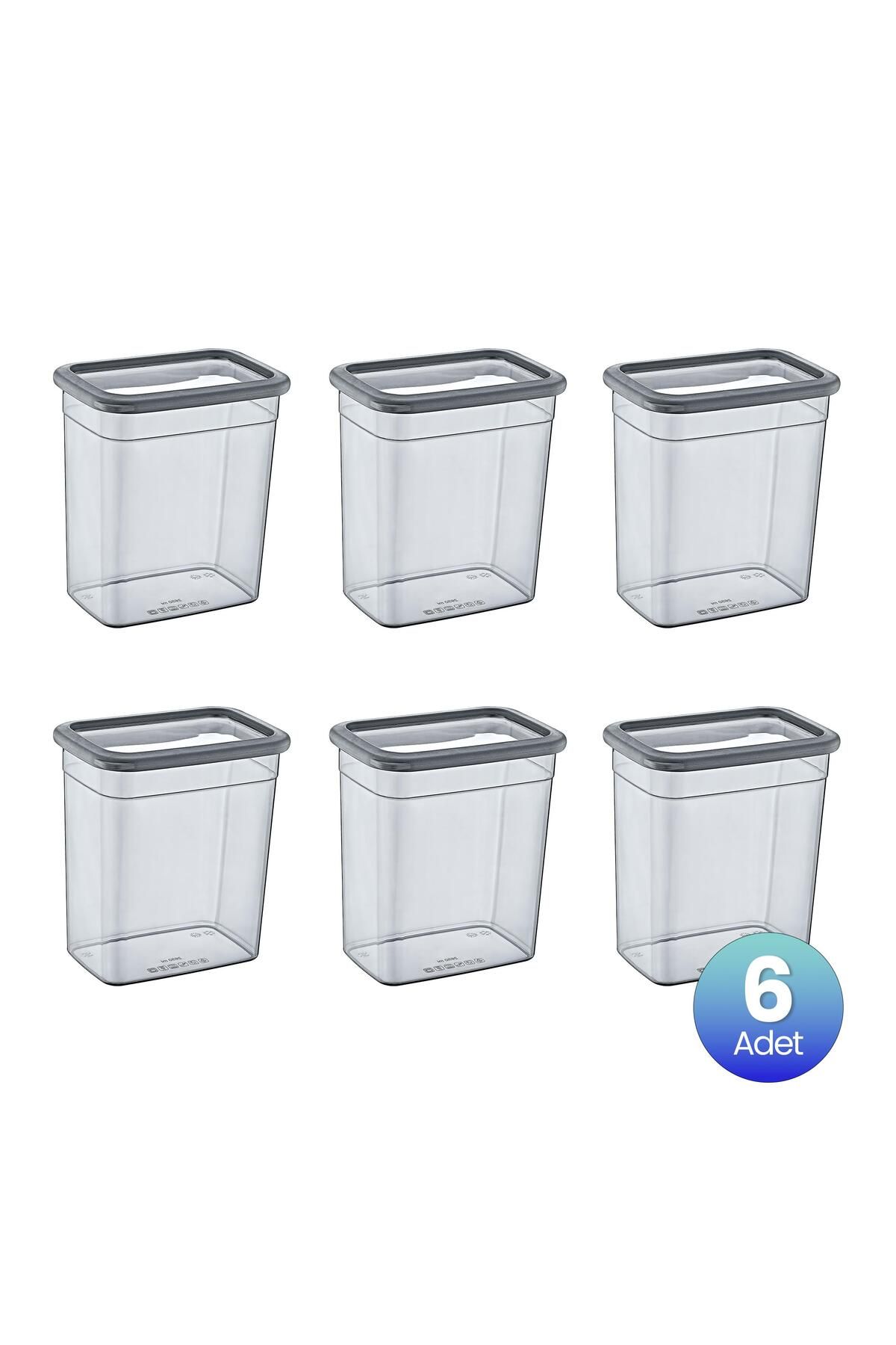 Smartware-Anthracite Set of 6 Rectangular Storage Containers - 2350 ml 5