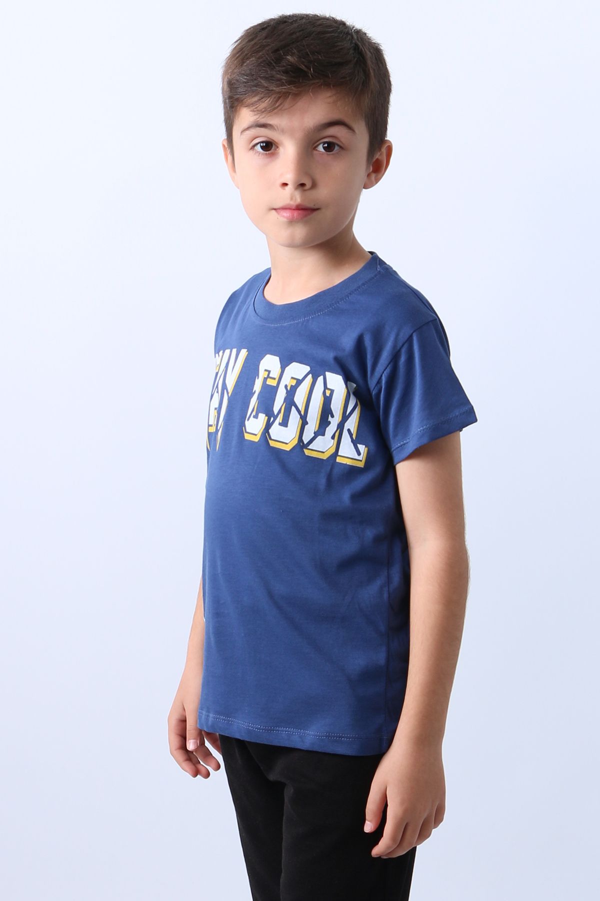 HÇM-Boy's Tee Shirt Stay Cool Printed Cycling Collar F18 2