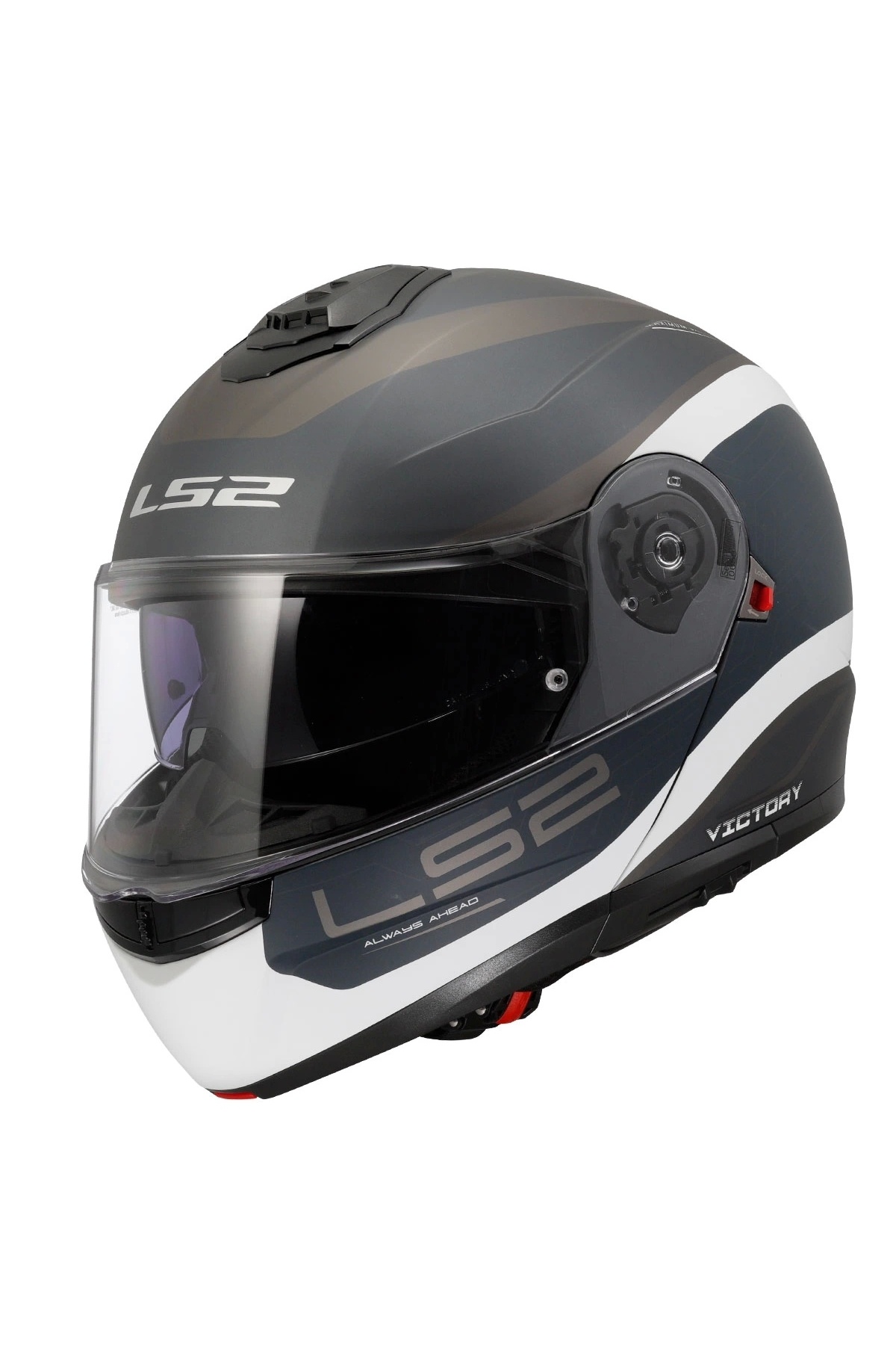 LS2 STROBE 2 VICTORY MAT GRİ-MAVİ-KUM KASK