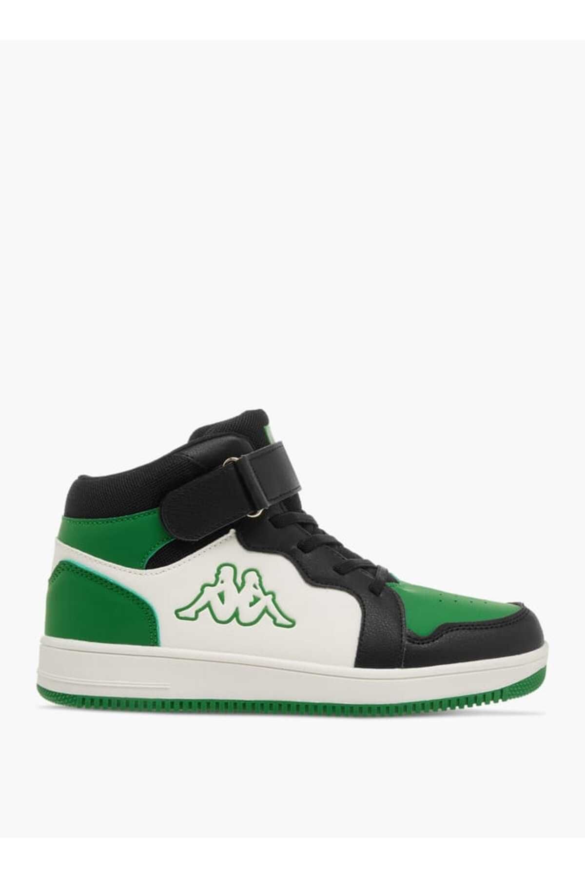 Kappa-Boys' Colourblock High Top Sneakers with Hook and Loop Closure 3