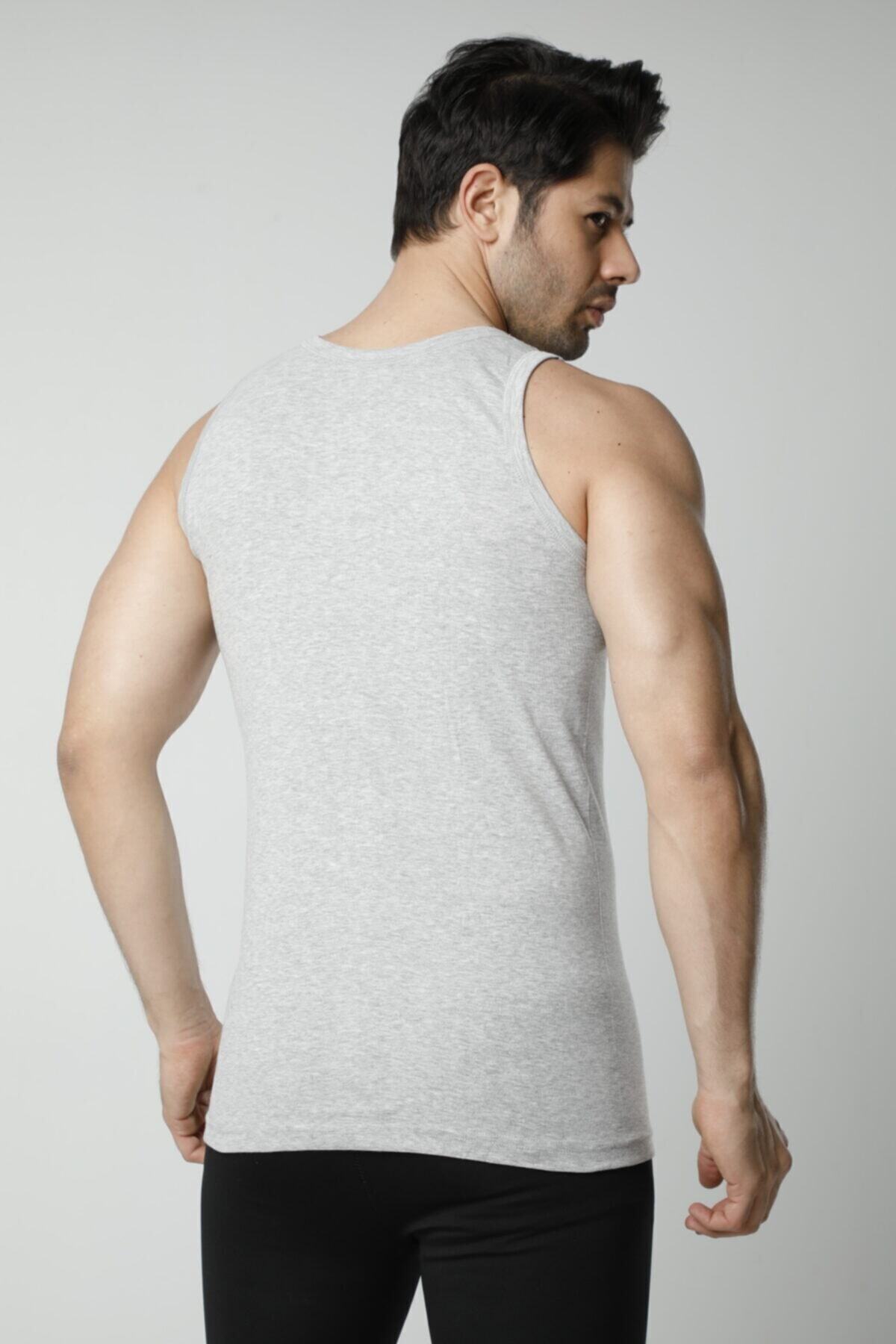 Hmd-600 6-pack 100% Cotton Strappy Men's Undershirt - Gray 3