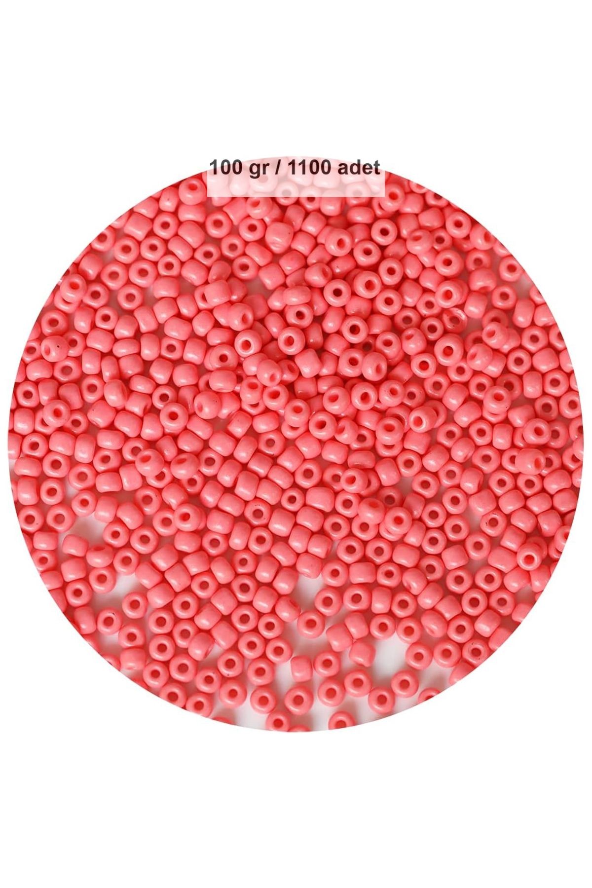 karadağsb Pembe Renk 4 Mm Yaklaşık 1100 Adet / 100 Gram Cam Boncuk Oya Yazma Bileklik Ve Kolye