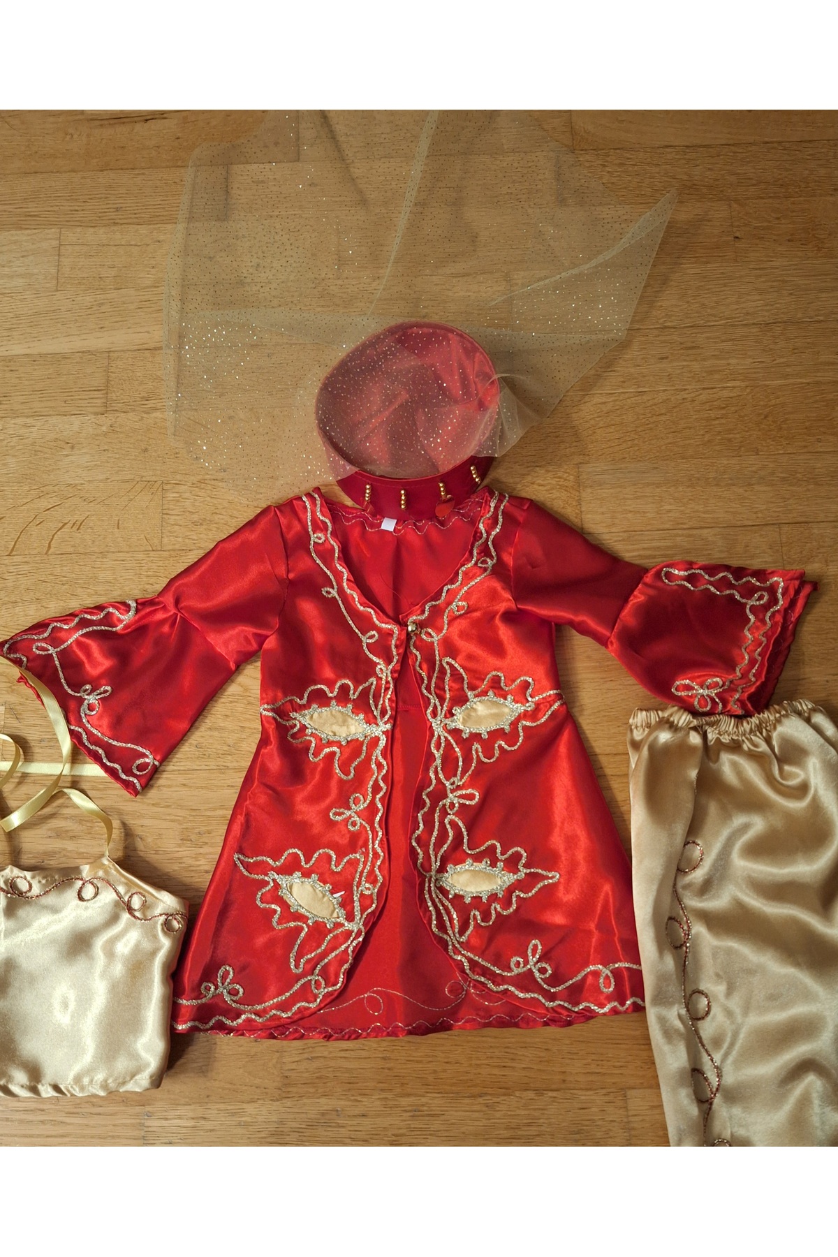 biyan collection Kız Bebek 4 Parça Çocuk Bindallı Mevlüt Kına Takımı Kınalık 6 Ay Kınası Kostümü Bebek Doğum Hediyesi fotoğrafı 6 (önizleme)