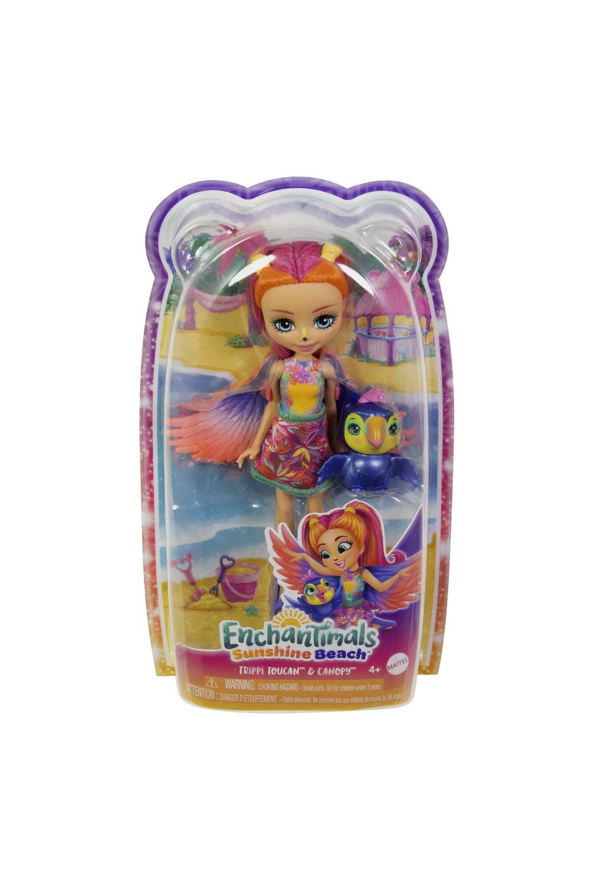 Toys Enchantimals Papusi Si Animalute Trippi Toucan Si Canopy - One Size