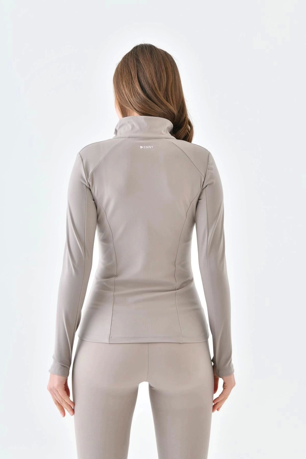 EMNY Ekru Comfort Light Warm Ceket Sporcu Hırkası görsel 5