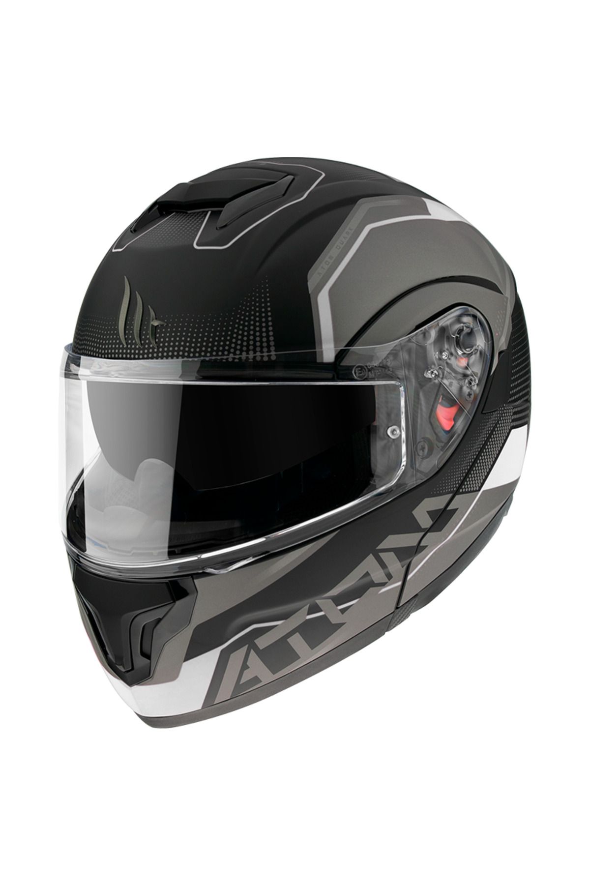 Atom Quark Çene Açılır Kask Vizörlü Beyaz-gri X-small - 4