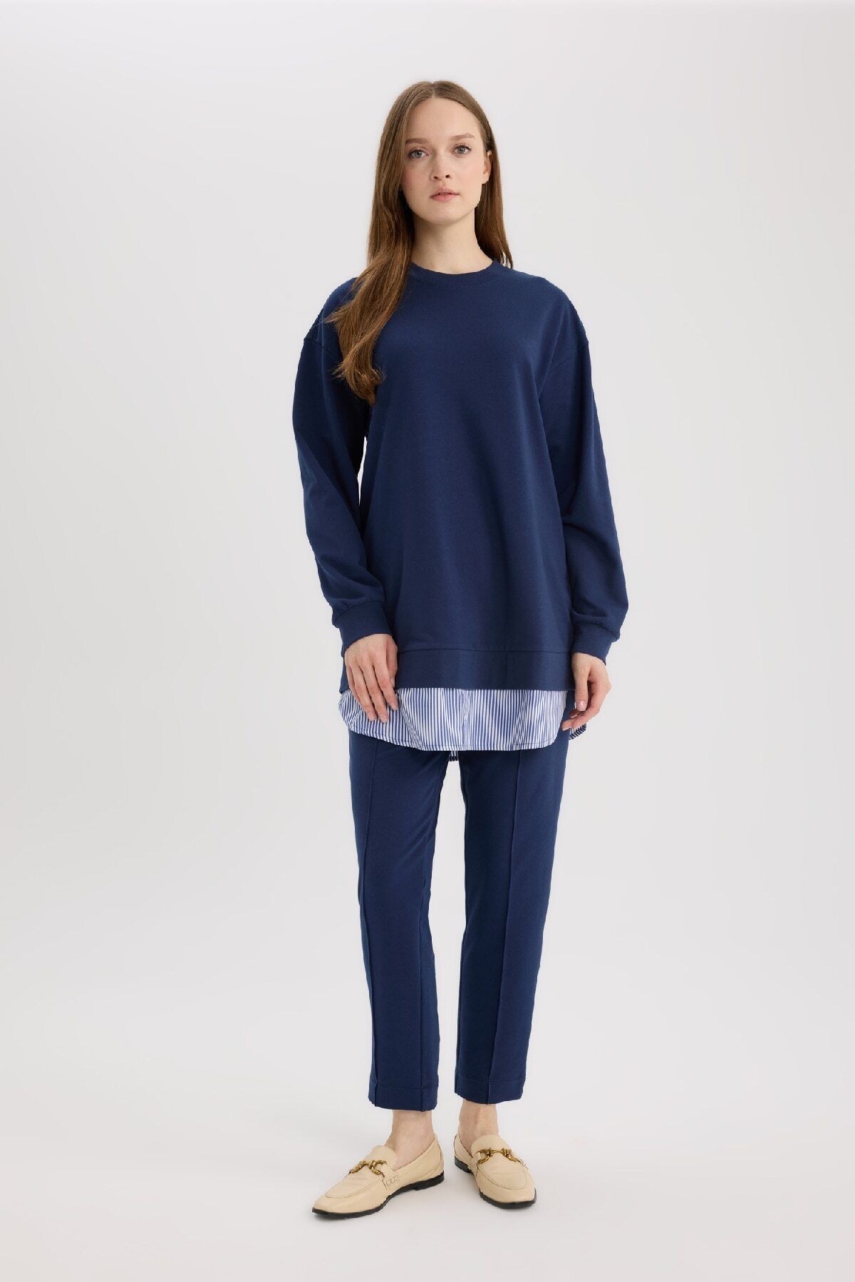 DeFacto-Harem Basic Plain Sweatshirt and Pants Set - D9363Ax25Sp 2