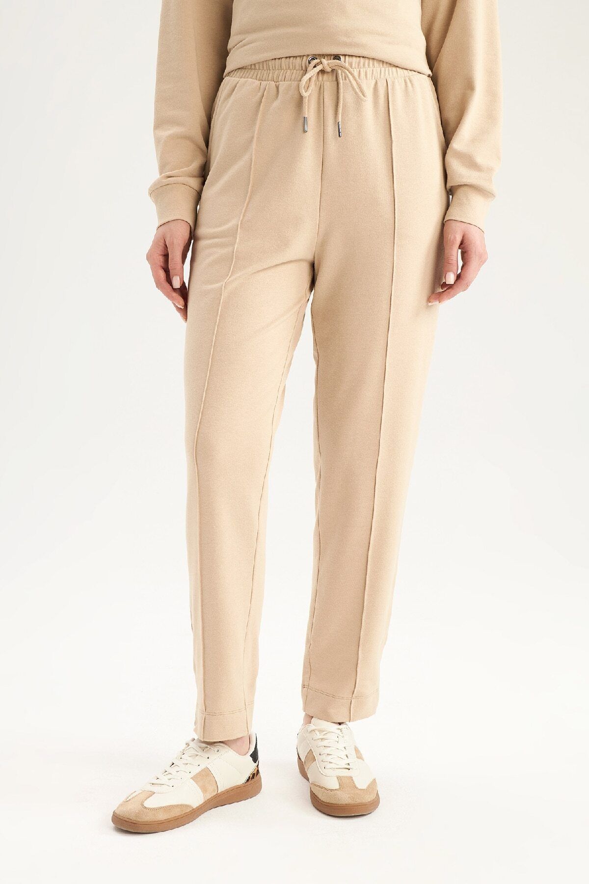 DeFacto-Harem Basic Plain Sweatshirt and Pants Set - D9363Ax25Sp 4