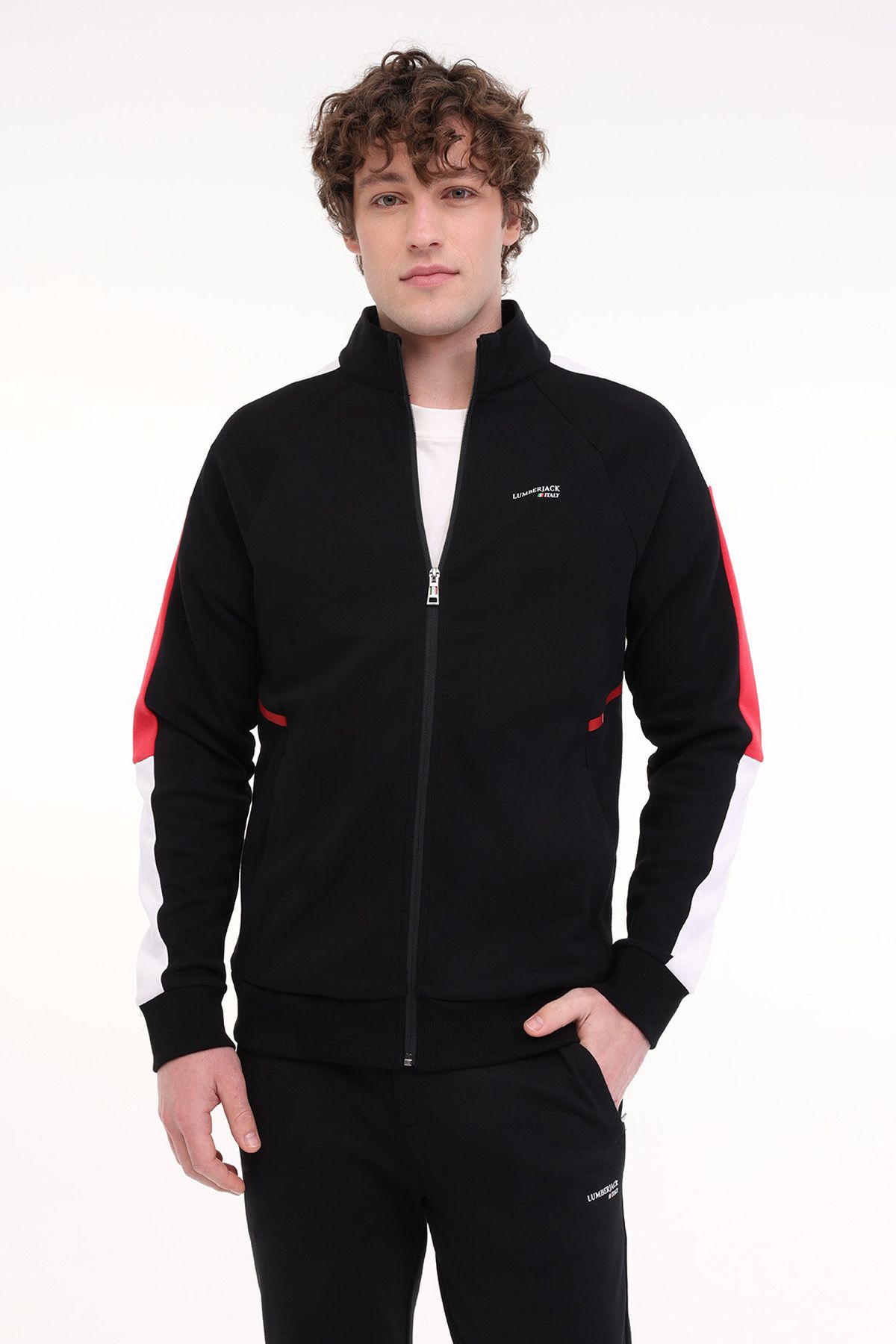 lumberjack ML MATTE 18ITL426 5FX Siyah Erkek Eşofman Üstü