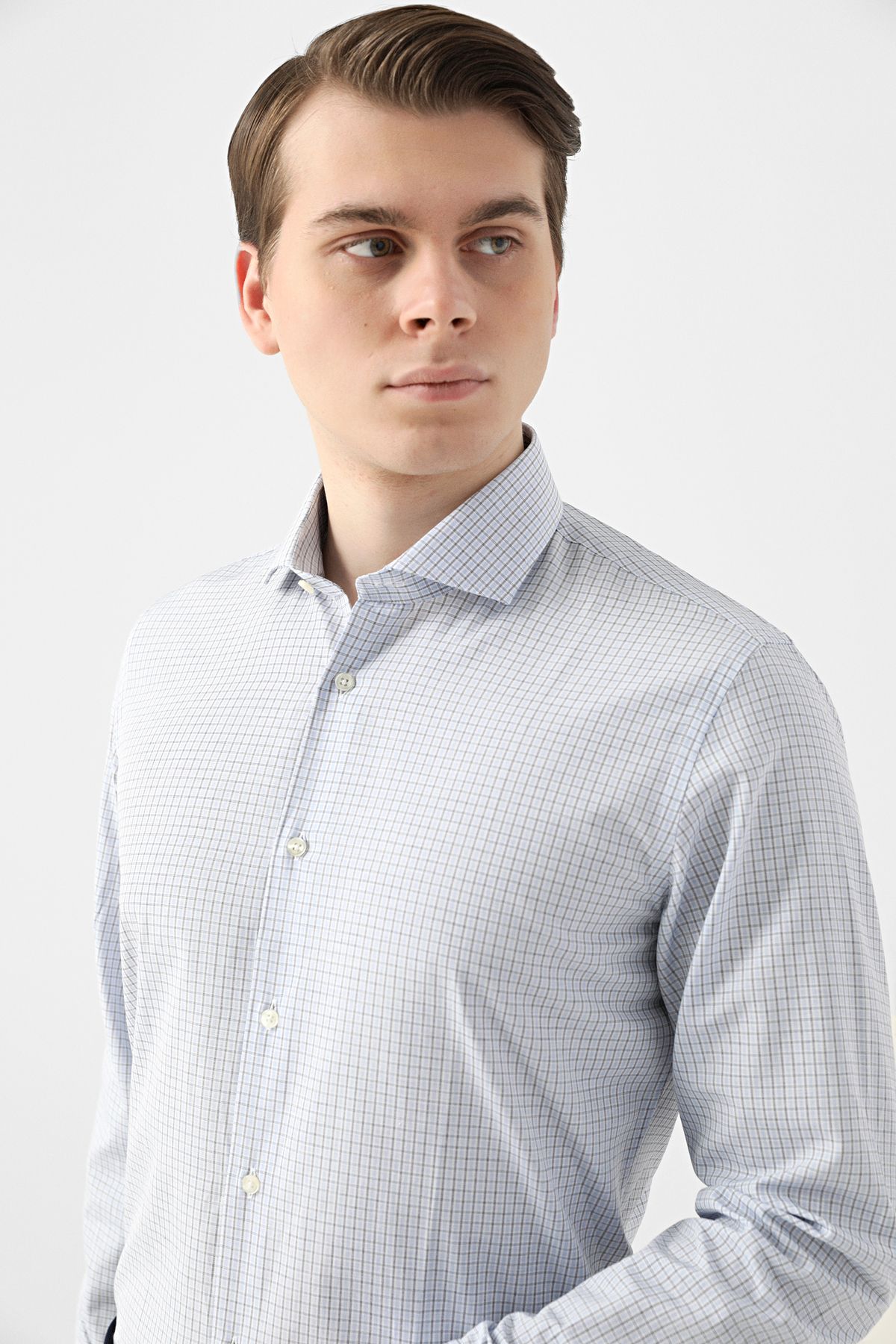 D'S Damat-Cămașă Dobby Slim Fit Bleumarin 2