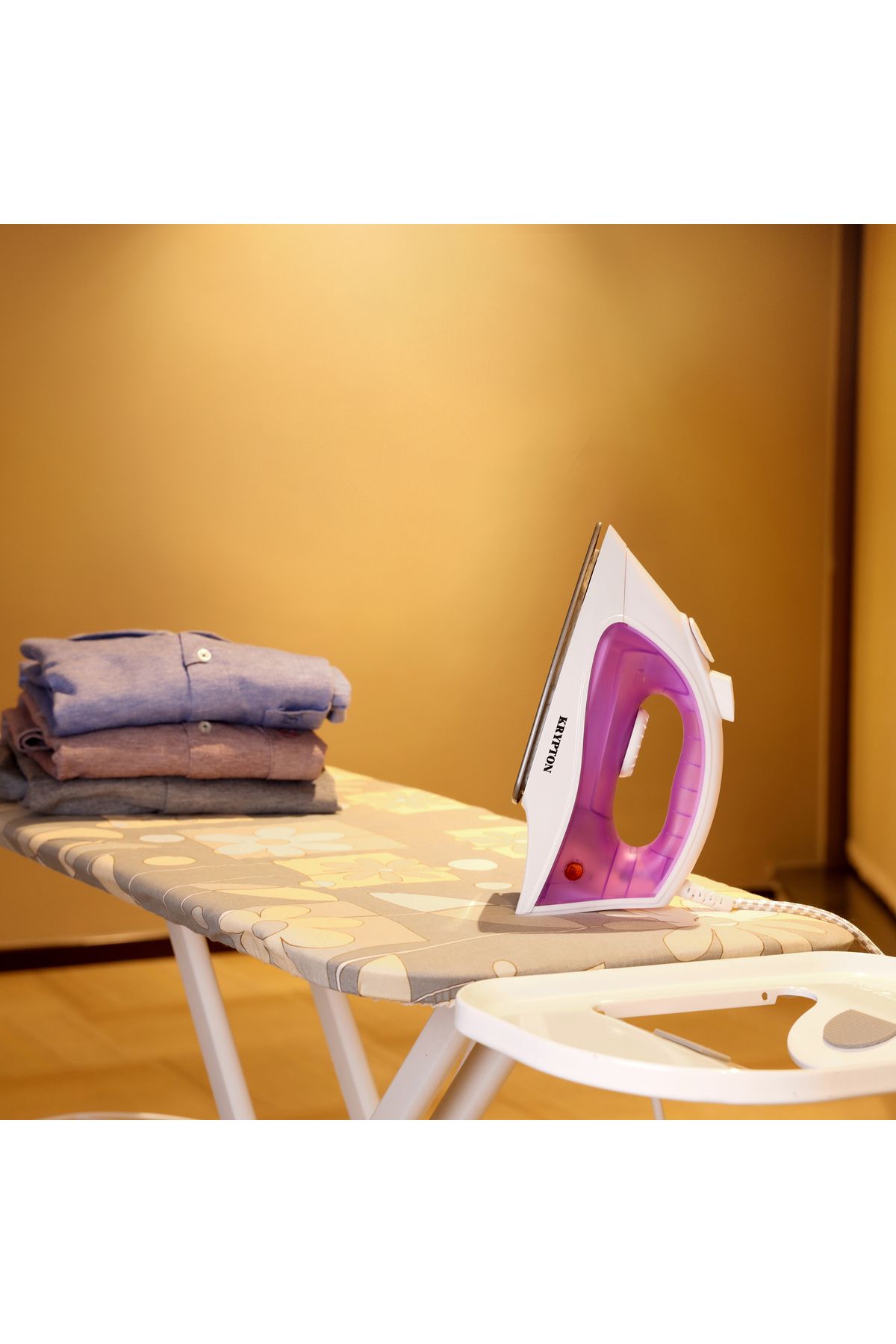 KRYPTON-Non-Stick Soleplate Iron | Self Clean Function & Variable Steam Control 1200W KNSI6071 White/Purple 5