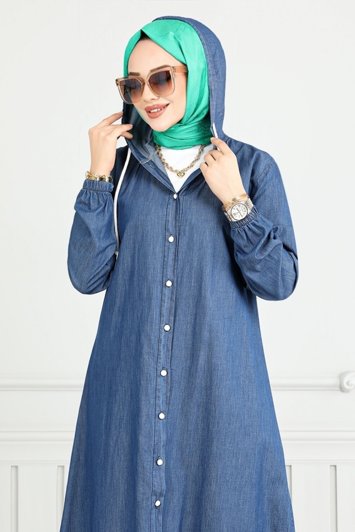 ModaMerve-Blugi cu manșetă elastică - 321MSS941-M Blugi 4