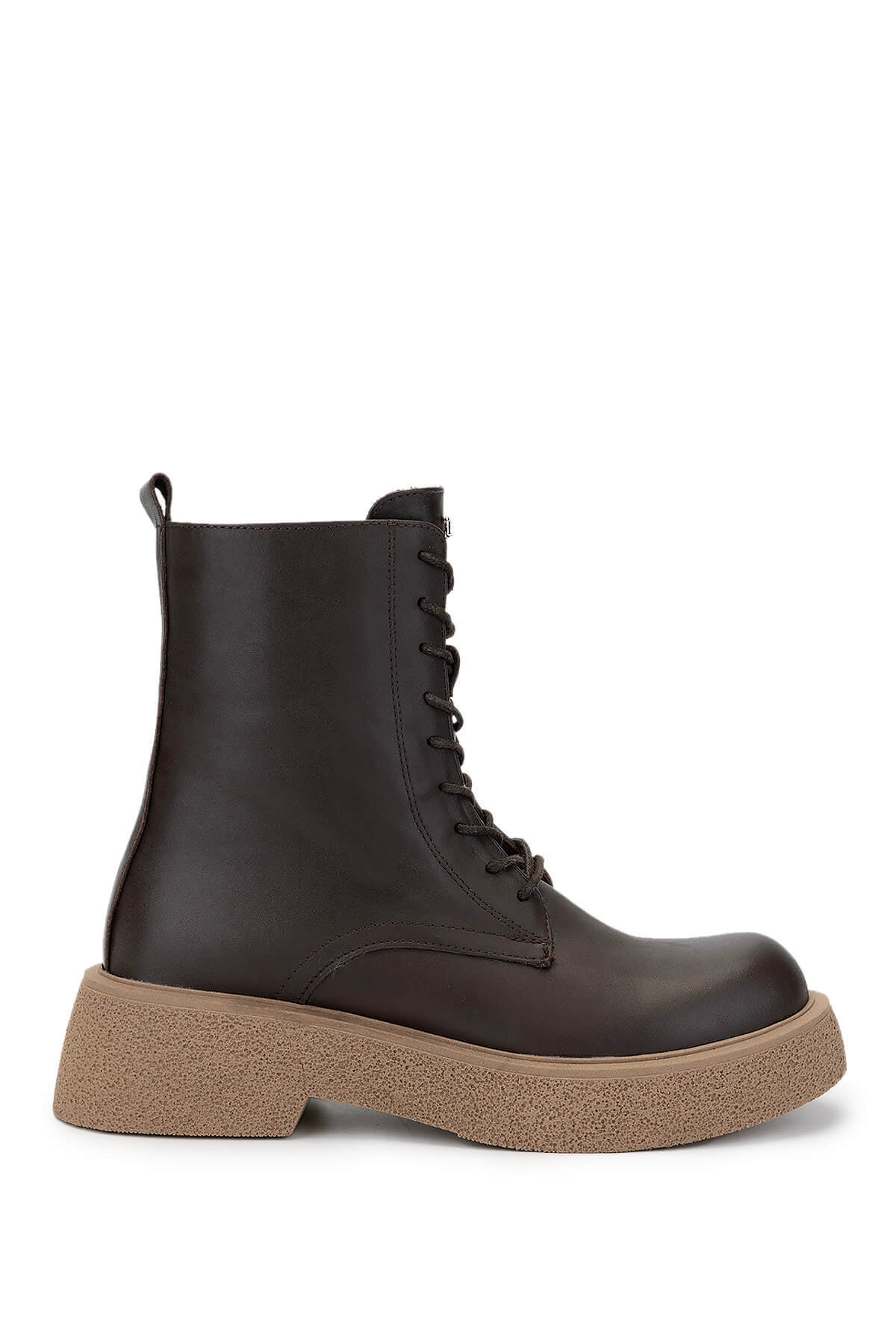 تامر تانجا چکمه‌های راحتی قهوه‌ای چرم اصل زنانه