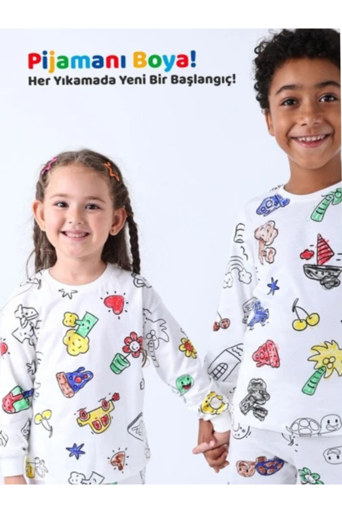 LİLLYPİCCA En Sevimli Figürleri Özel Kalemi ile Boyanabilir Çocuk Pijama Takımı (Yıkama Sonrası Leke Bırakmaz) fotoğrafı 2 (önizleme)