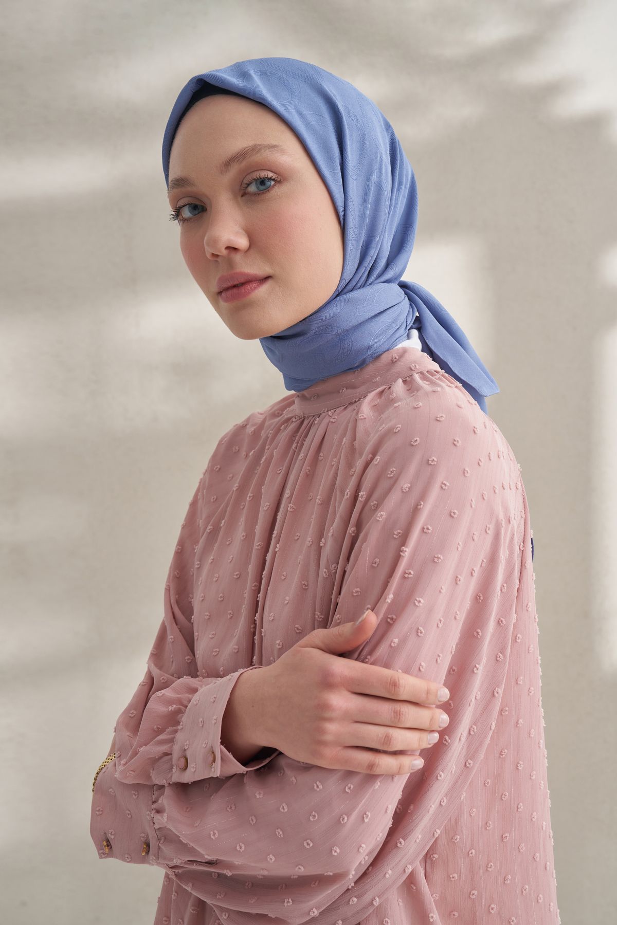 ARMANDA-Eșarfă cu model Indigo Ropa Jacquard Q 1