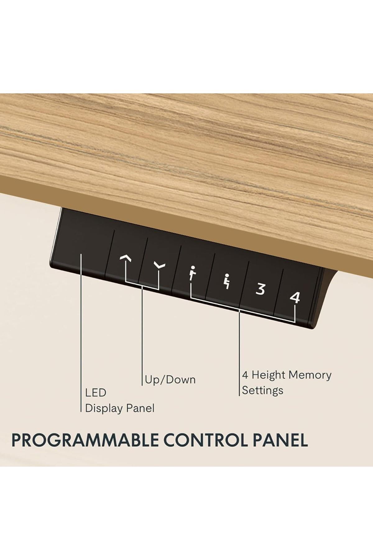 Mahmayi-Flexispot Electric Standing Desk, 122 x 65cm Adjustable Height Desk - Coco Bolo 4