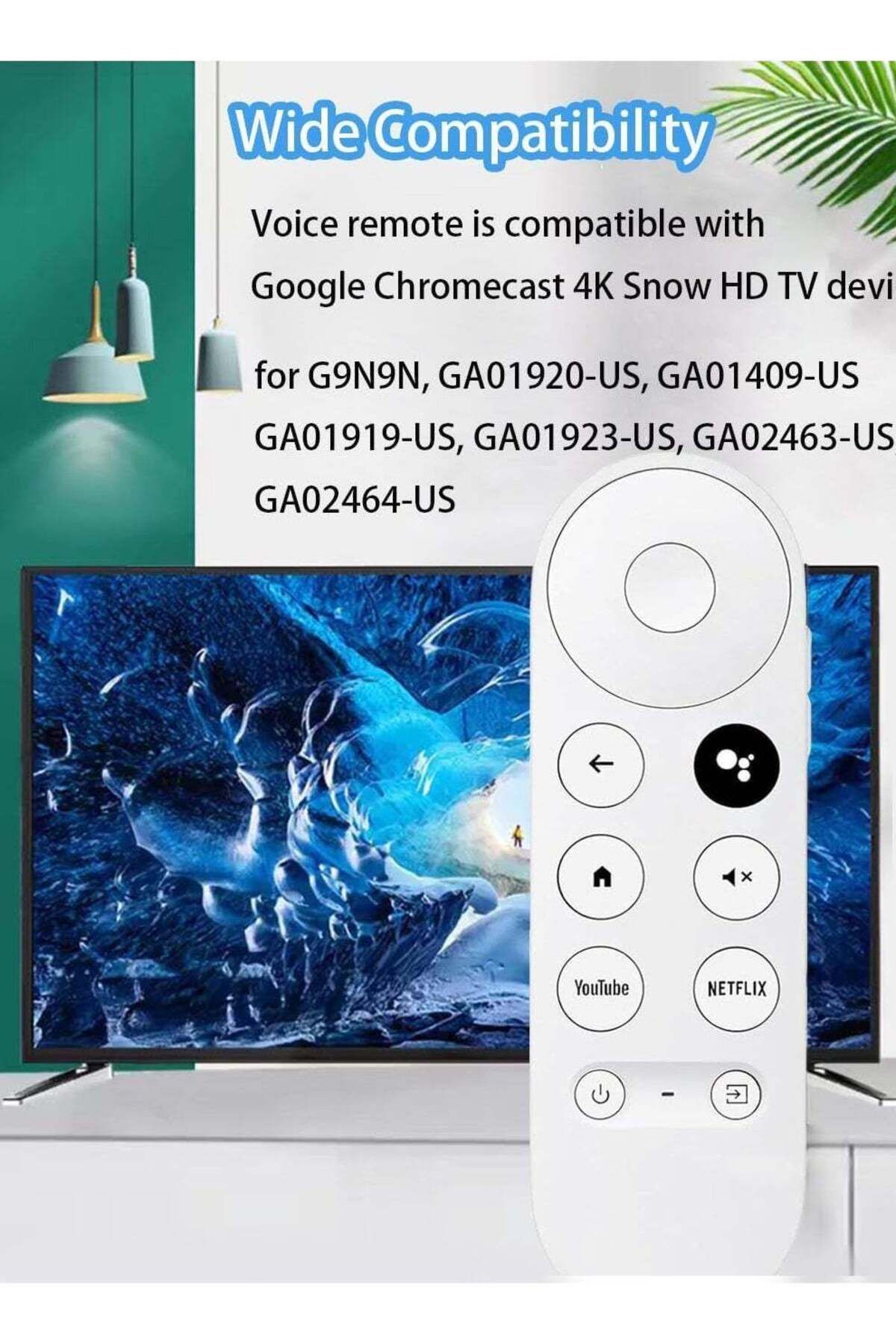 erorex-Replacement for Google-Chromecast-Remote, for Chromecast with Google TV Remote 3