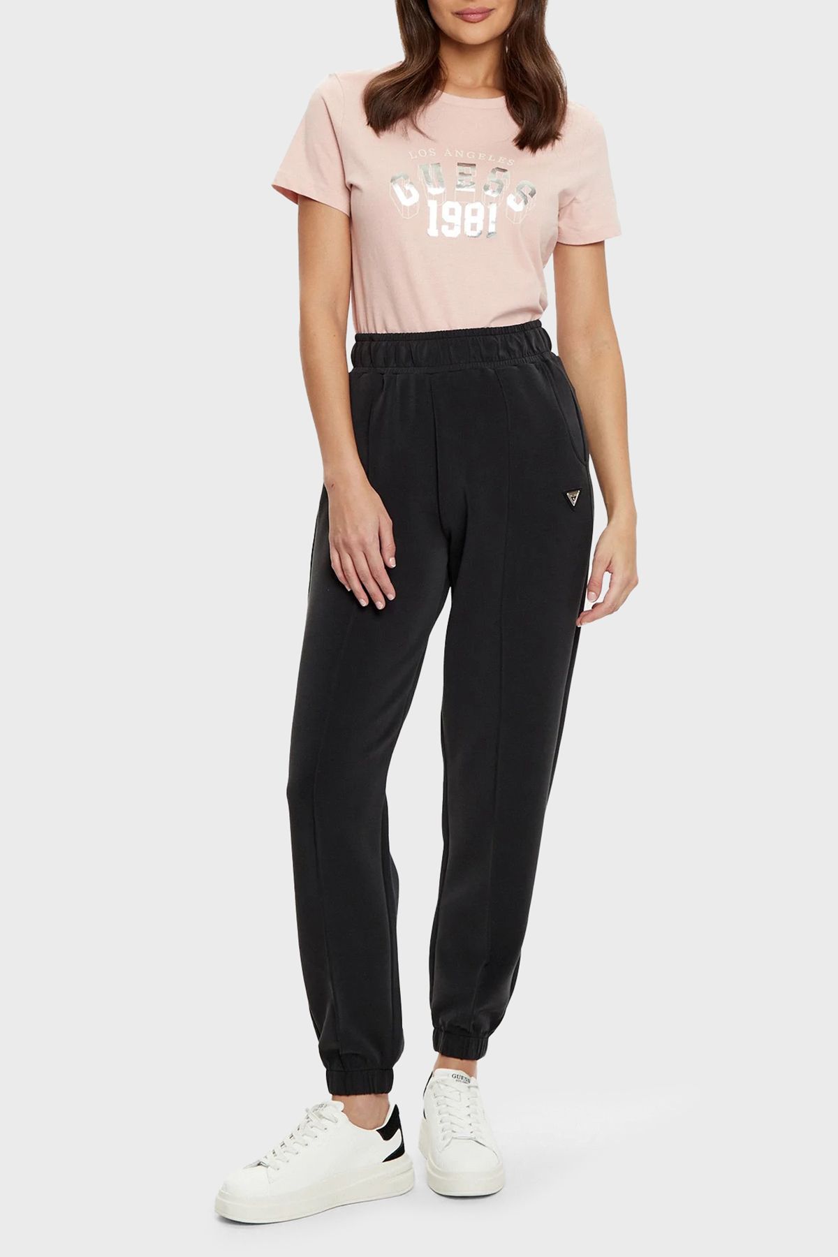 Guess-Olympe Regular Fit Elastic Jogger Pants V5Rb11Kcay2 Waist Ribbed Leg 3