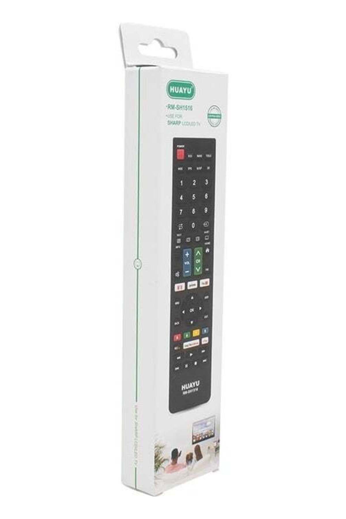 erorex-Huayu Kl RM-SH1516 Sharp Netflix Youtube Prime Video Universal LCD LED TV Remote with Buttons 3