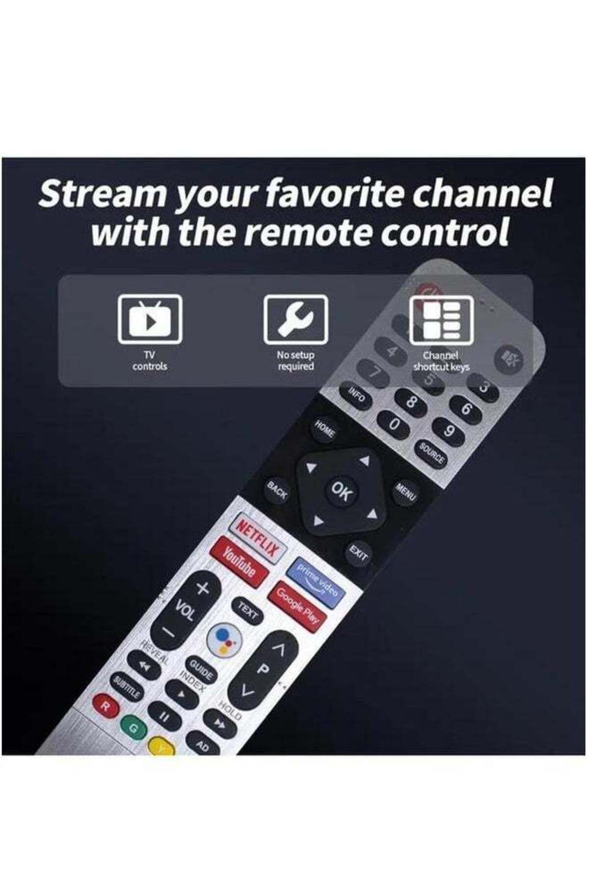 erorex-Universal Remote Control for Skyworth TVs, Replacement for LCD LED and 4K Models, Android Compatible 2