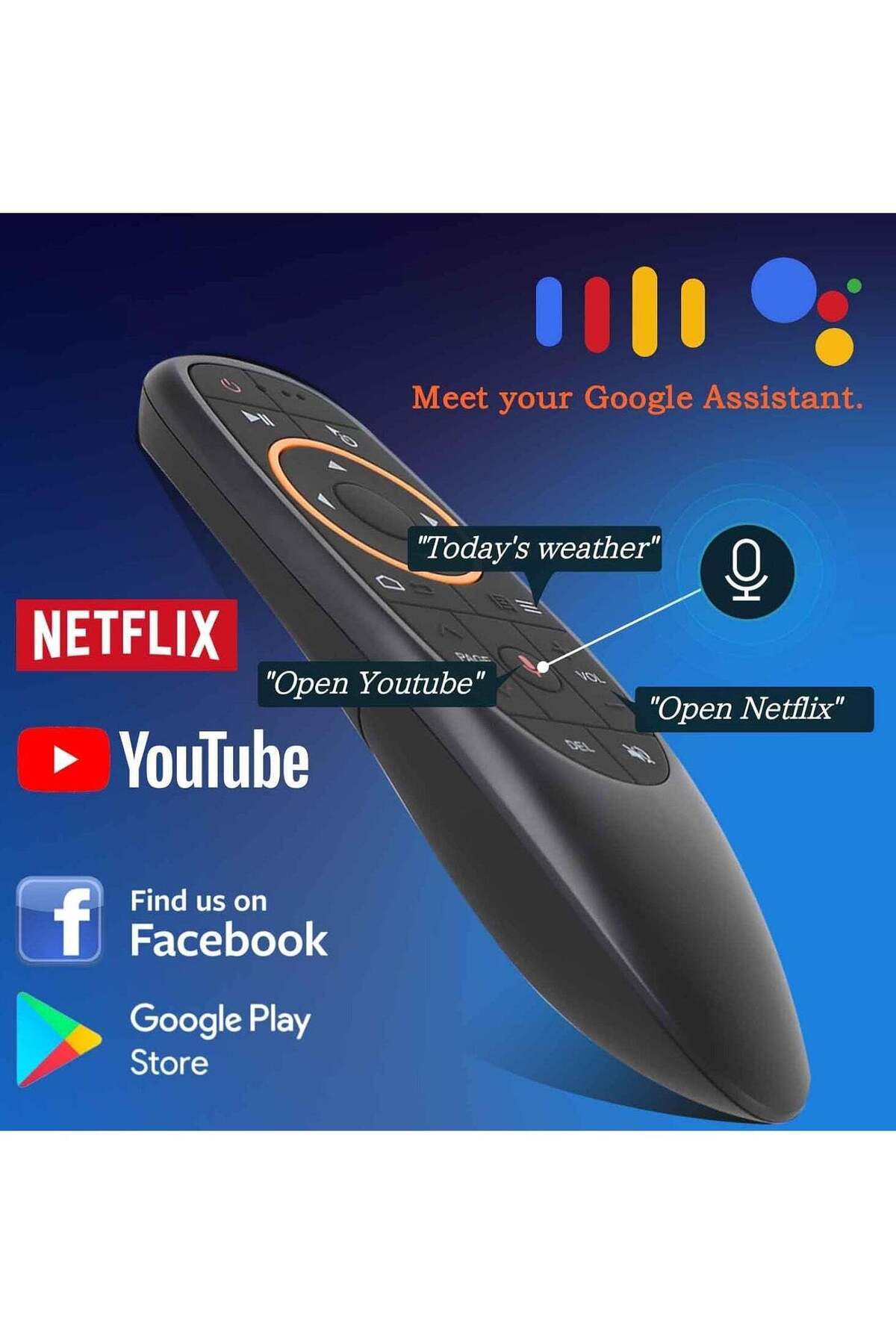 erorex-Wireless Remote Control With Voice Control For Android TV Box Black 5