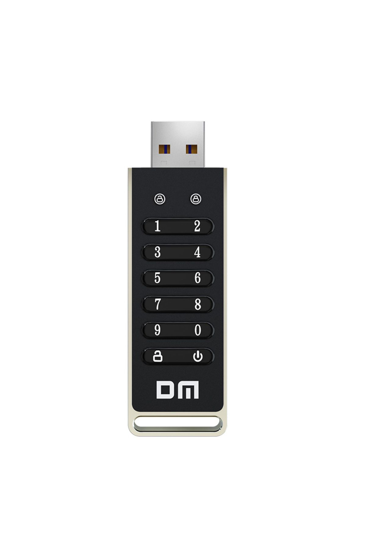 DM-محرك أقراص USB مشفر DM FD063 أسود 64 جيجابايت 256 بت، محرك أقراص فلاش USB 3.2 U، محمي بكلمة مرور، يدعم إعادة 1