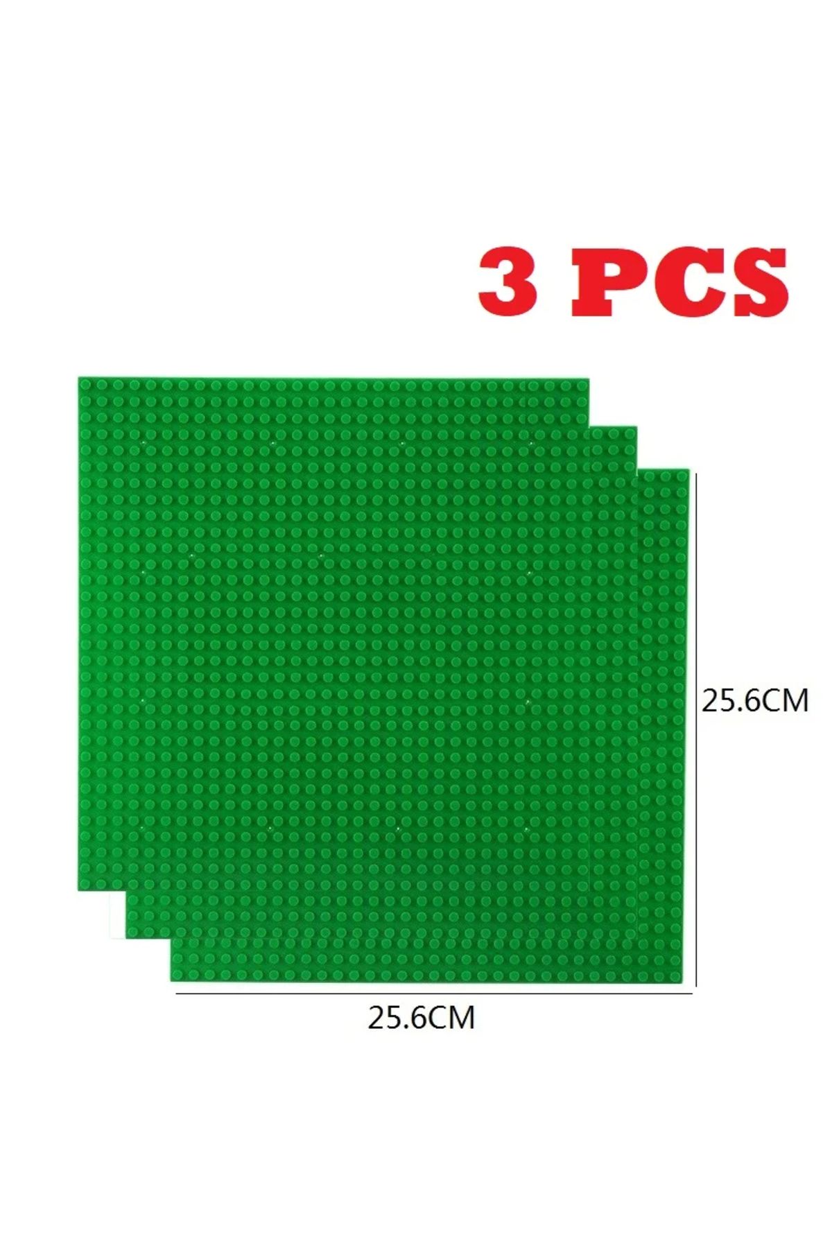 AMAZINGBLOKS-3PCS Green 32X32 3PCS Classic Baseplate 32*32 16X32 16X16 Dots Building Blocks Bricks Base Plates DI 1