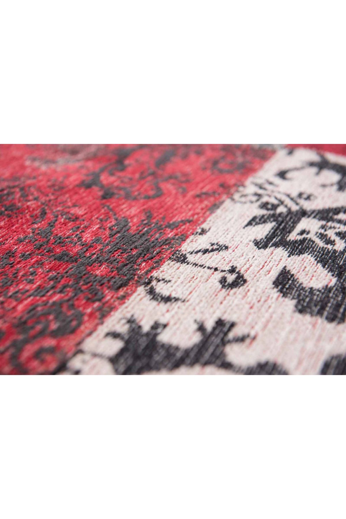 Homelux-Rectangular Rug, Cotton, 200X280, Rectangles Pattern, Red, Cream, Grey 5