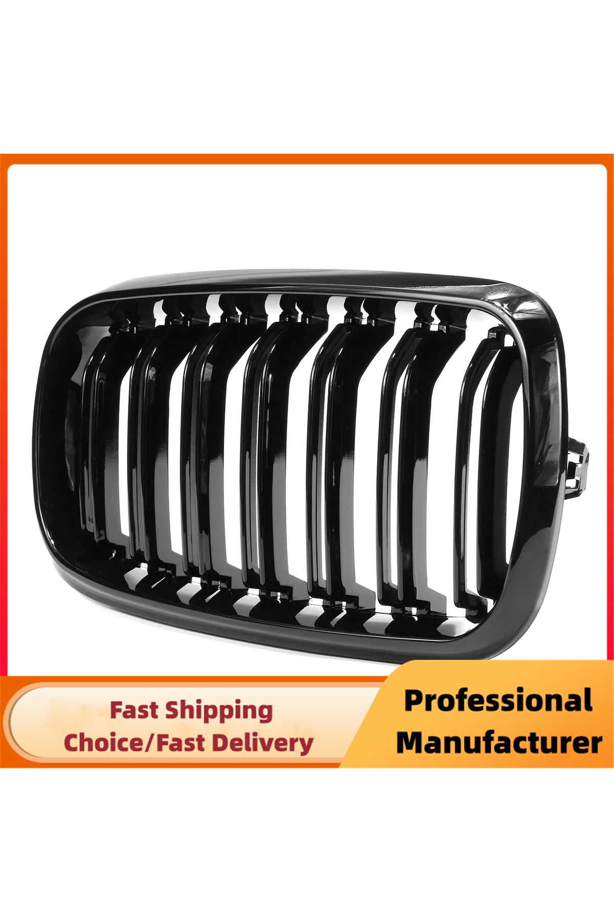 Choice-For BMW F15 F16 X5 X6 F85 F86 2014-2018 Front Bumper Kidney Racing Grille Glossy Black Car Double... 6