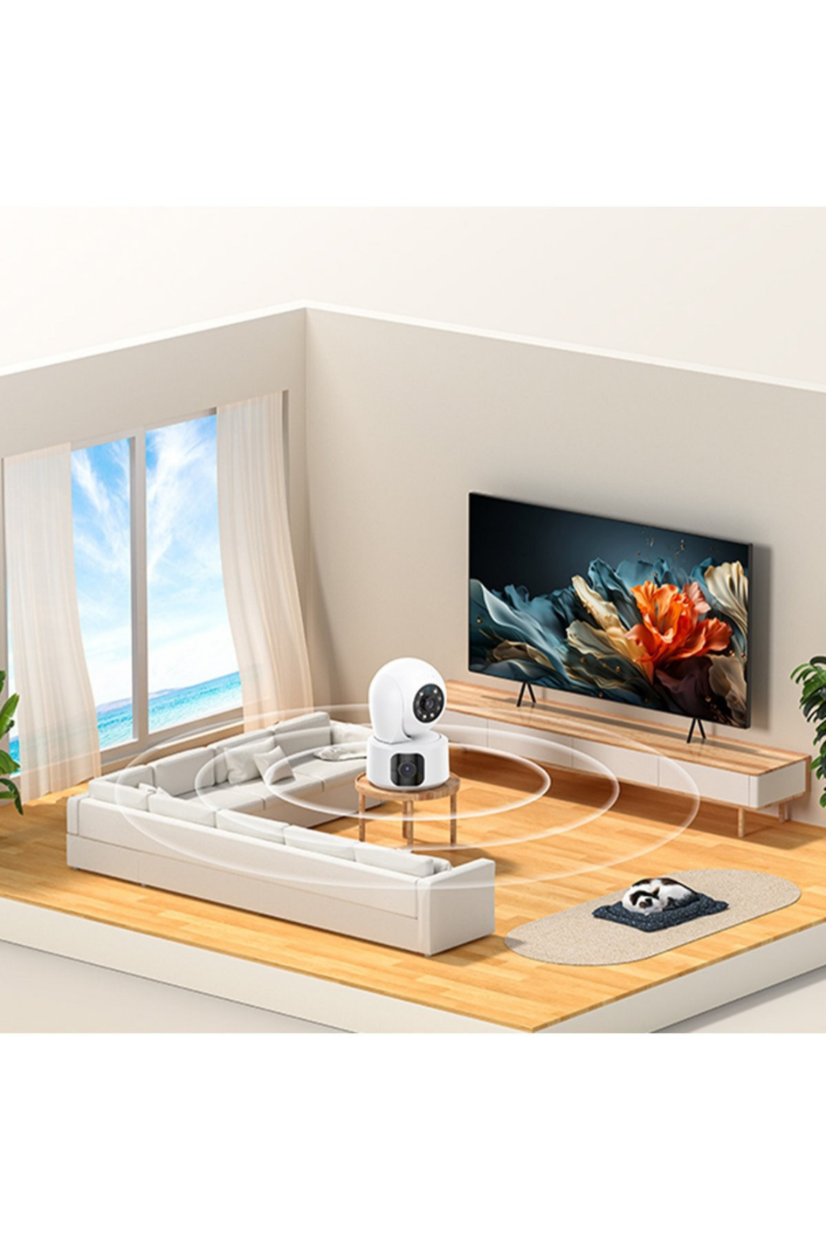 VOOKA Bebek Kamera İzleme Bebek Telsizi Bebek Monitörü Çift Kameralı Hareket Algılayıcı Mobil Wifi fotoğrafı 5 (önizleme)