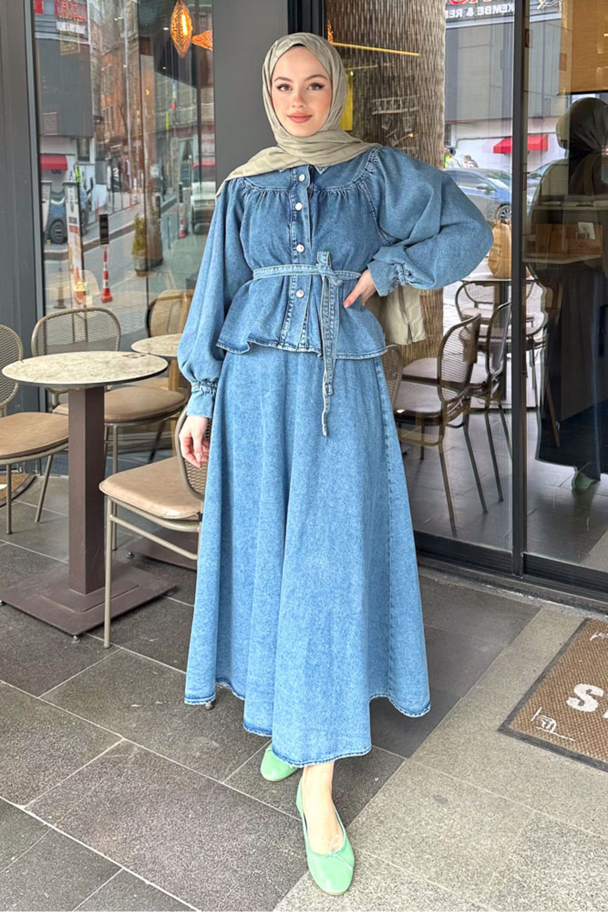 Ovn.-Remy Belted Denim Set - Light Blue 4