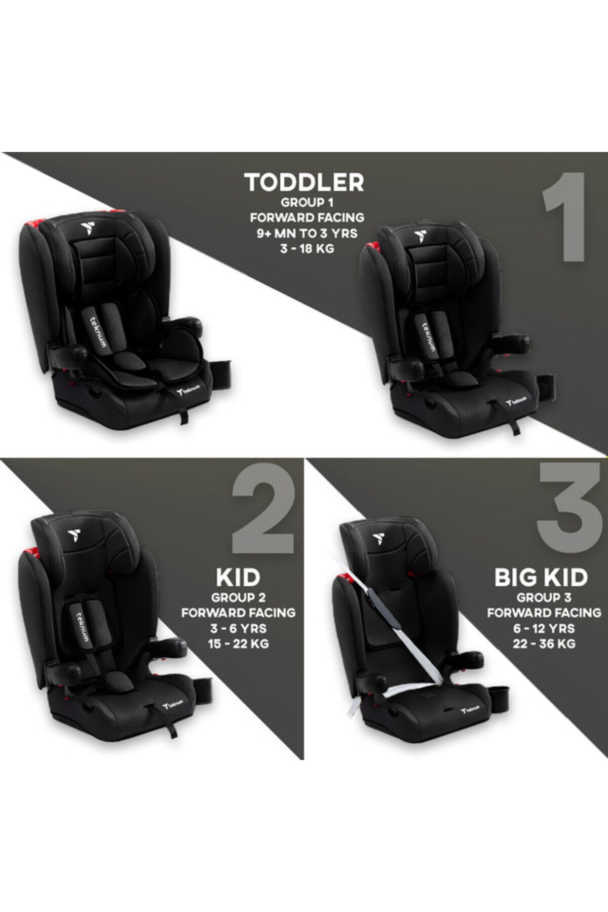 TEKNUM-Teknum Pack and Go Foldable Car Seat Black 4