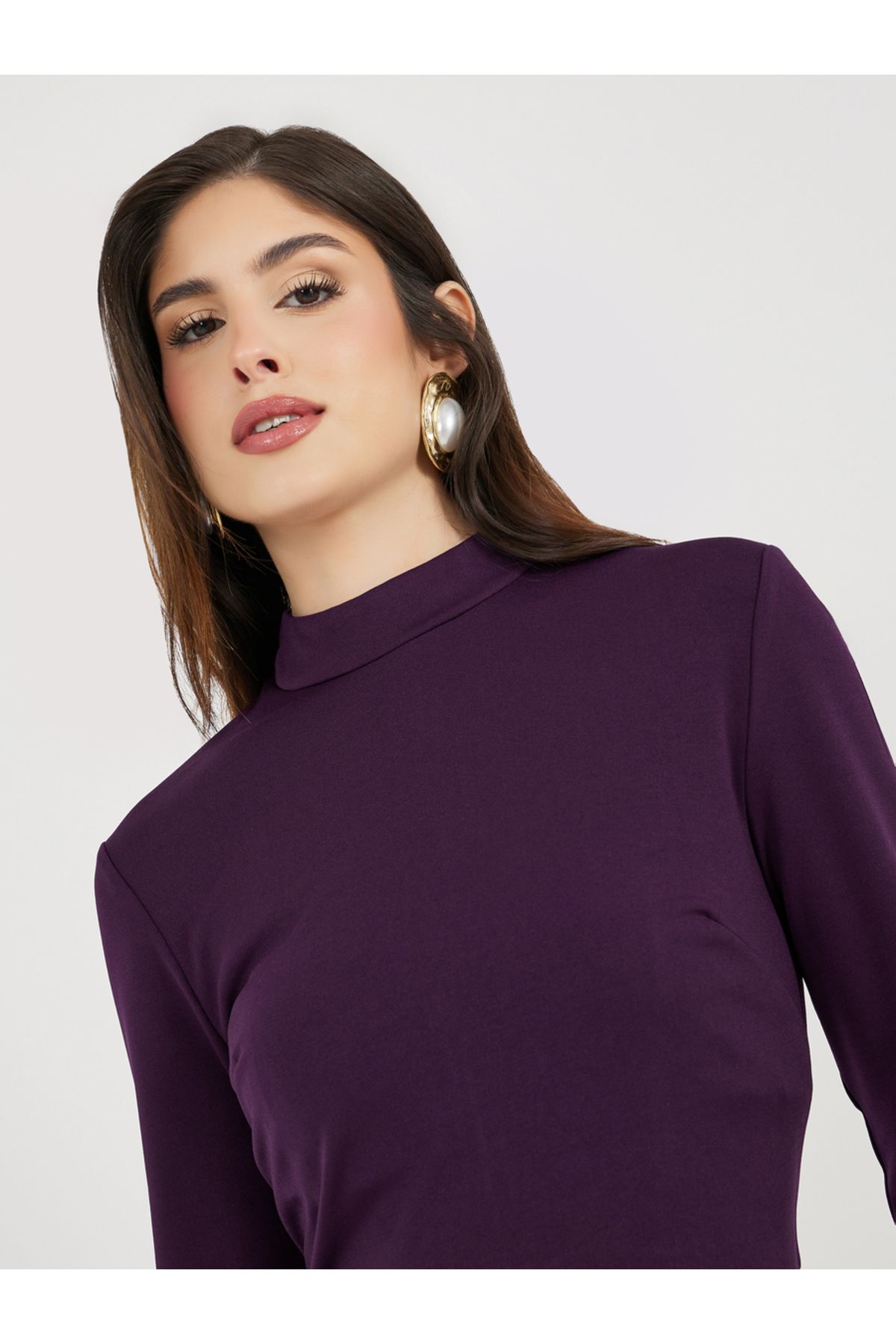Styli-Ruffle Detail Sheath Knee-Length Dress with 3/4th Sleeves 5