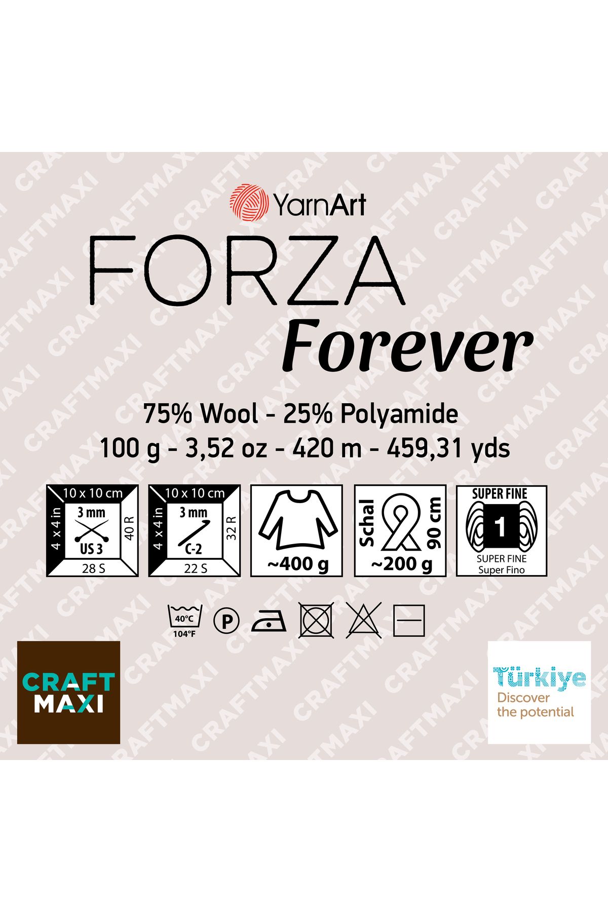 Yarnart-Forza Forever Marbled Hand Knitting Lanyard - 2706 Model 3
