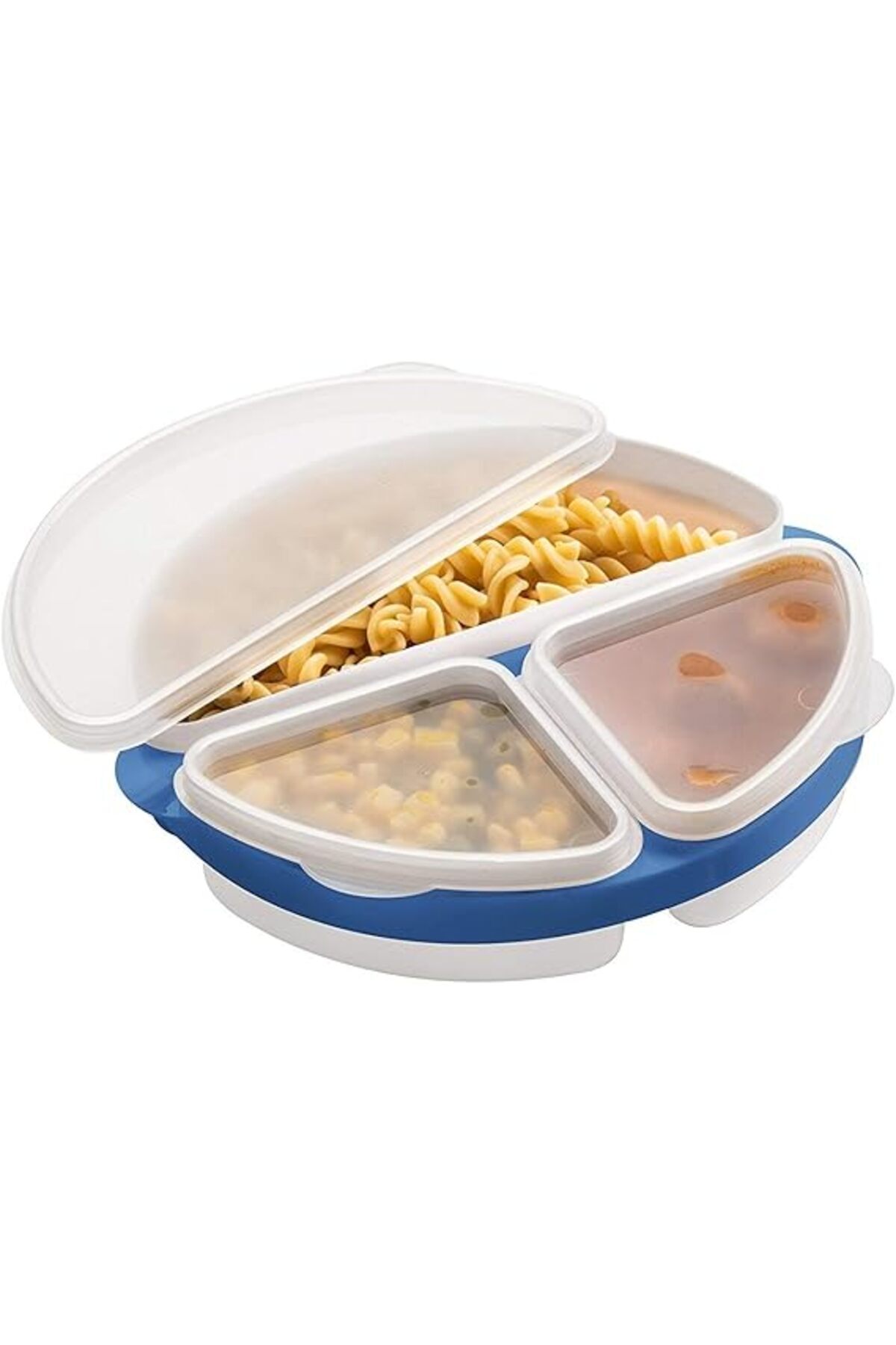 Generic-Plastic plate divided with lid serving plate 1