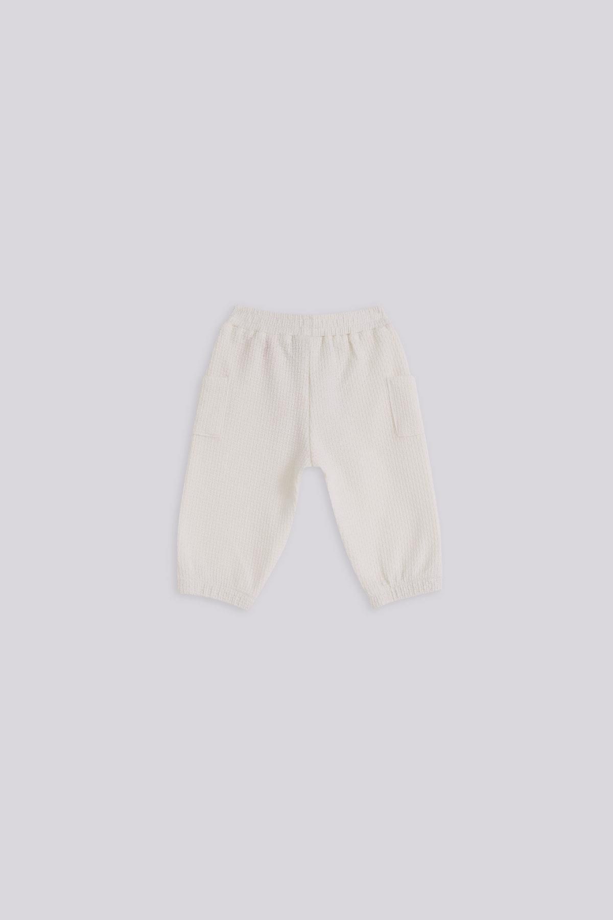 Layette-BG Store Baby Boy Ecru Sweatpants 2