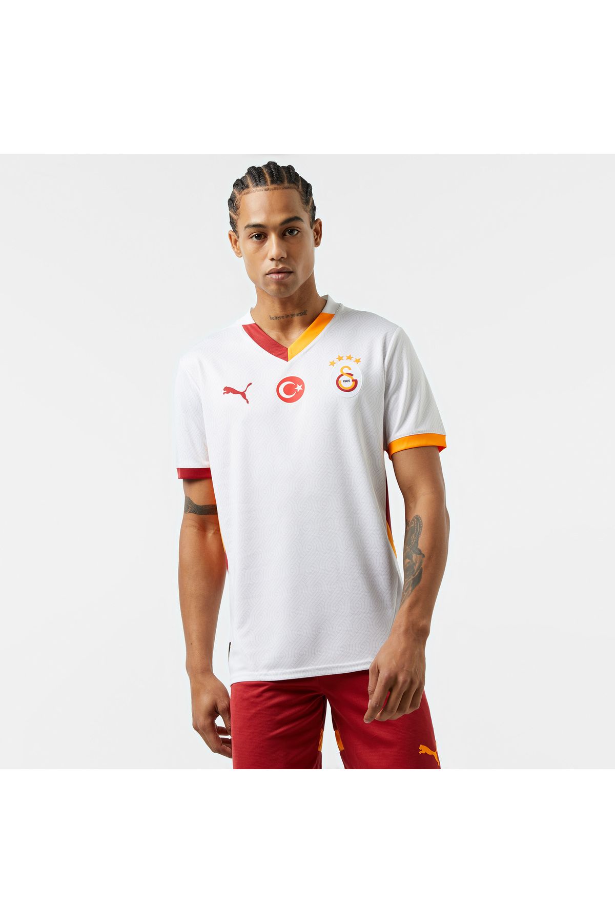 Puma-قميص كرة القدم الأبيض للرجال من Galatasaray 2024-25 Away 1