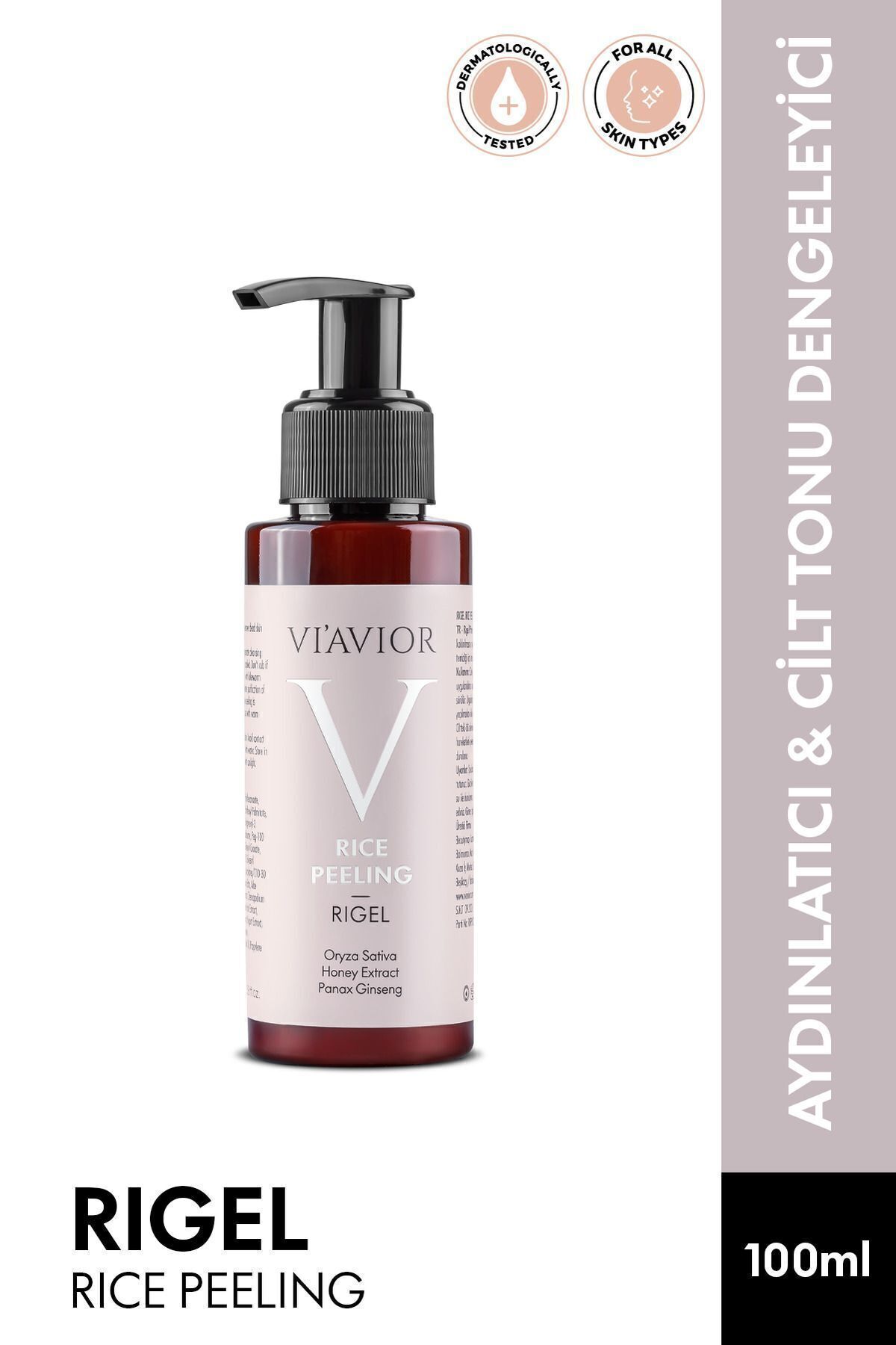 VİAVİOR KOZMETİK Pirinç Özlü Peeling Yüz Maskesi Rigel Rice Aydınlatıcı Ton Dengeleyici 100ml Viavior — 1000003