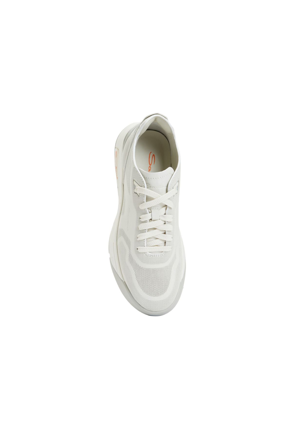 Santoni-Men's White Leather Sneakers - 1583495 3