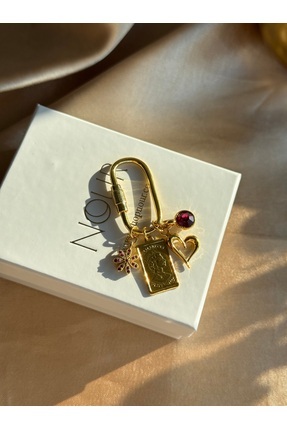 Nour Co Ataç Madalyon Kalp Çiçek Kolye ve Çanta Charmı