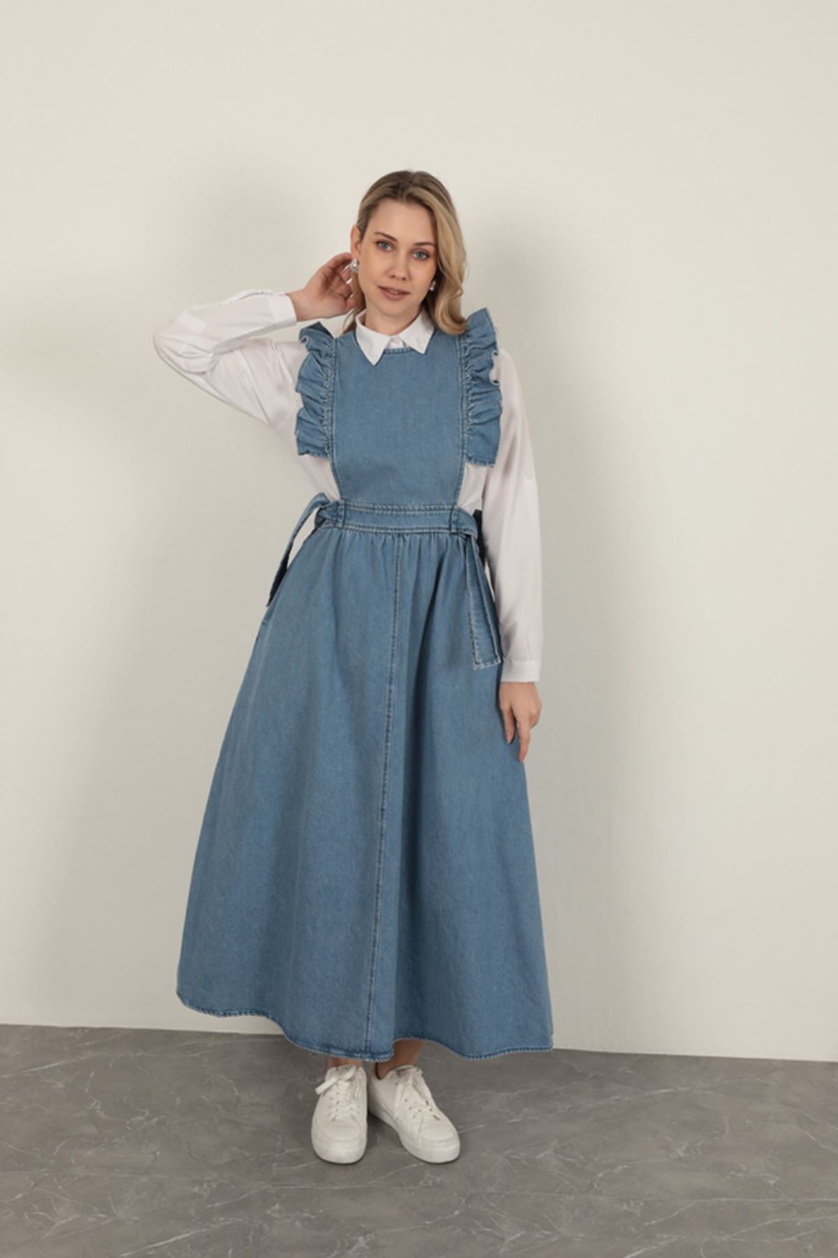 blueb Kot Kumaş Kadın Jile-Mavi