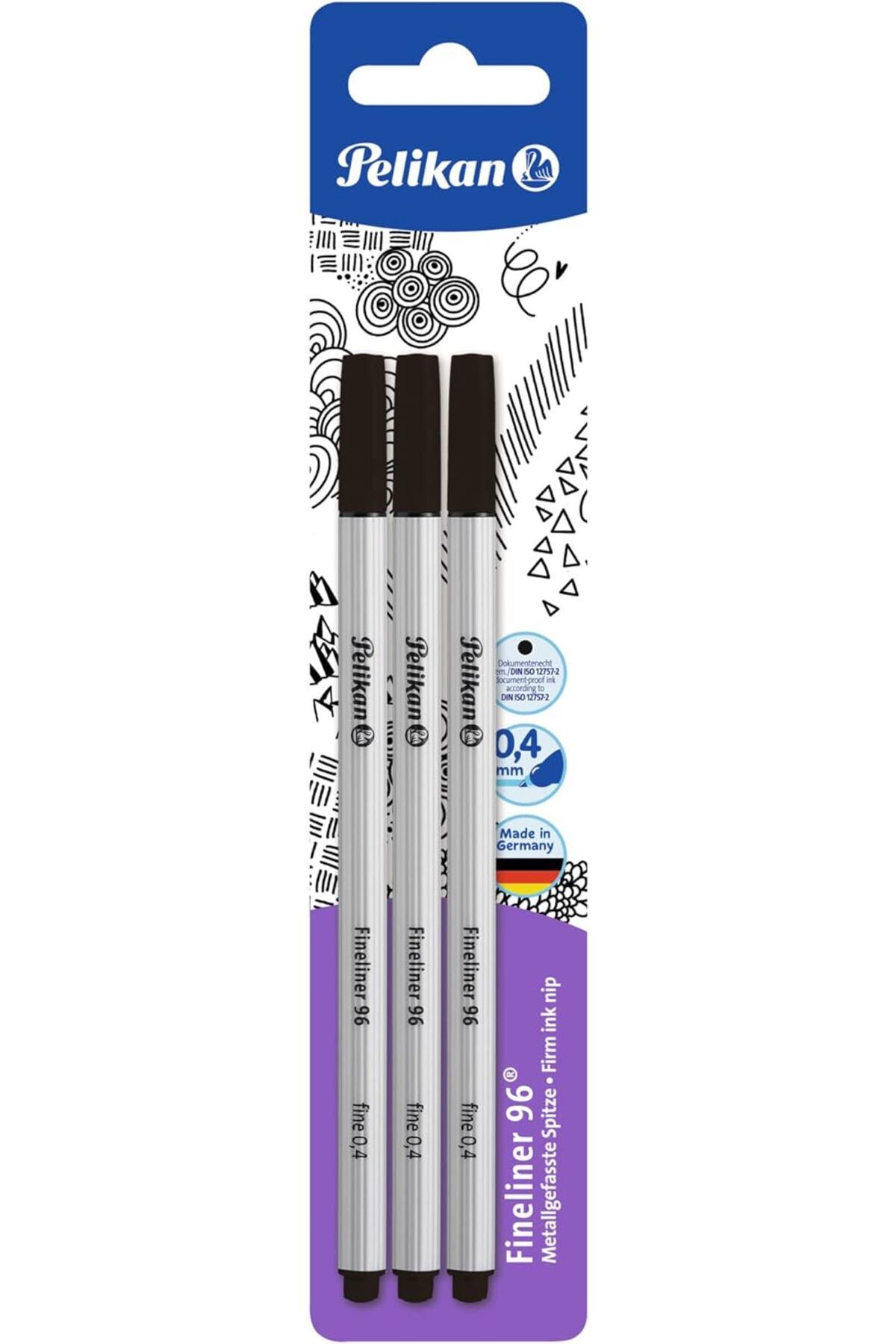 STOREMAX nslmshop Fineliner 96, 3 adet Blister ambalajda Life Store 1037065