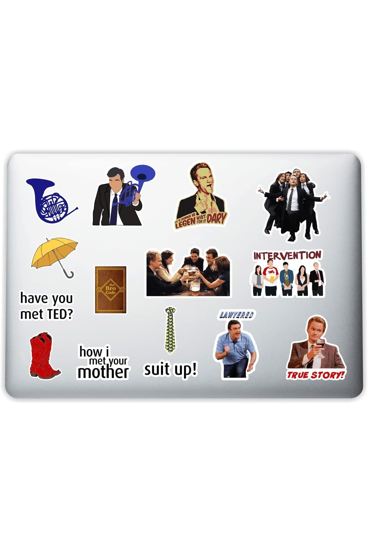 yenibagshop Aksesuar How I Met Your Mother Laptop Notebook Tablet Telefon Sticker Set 007