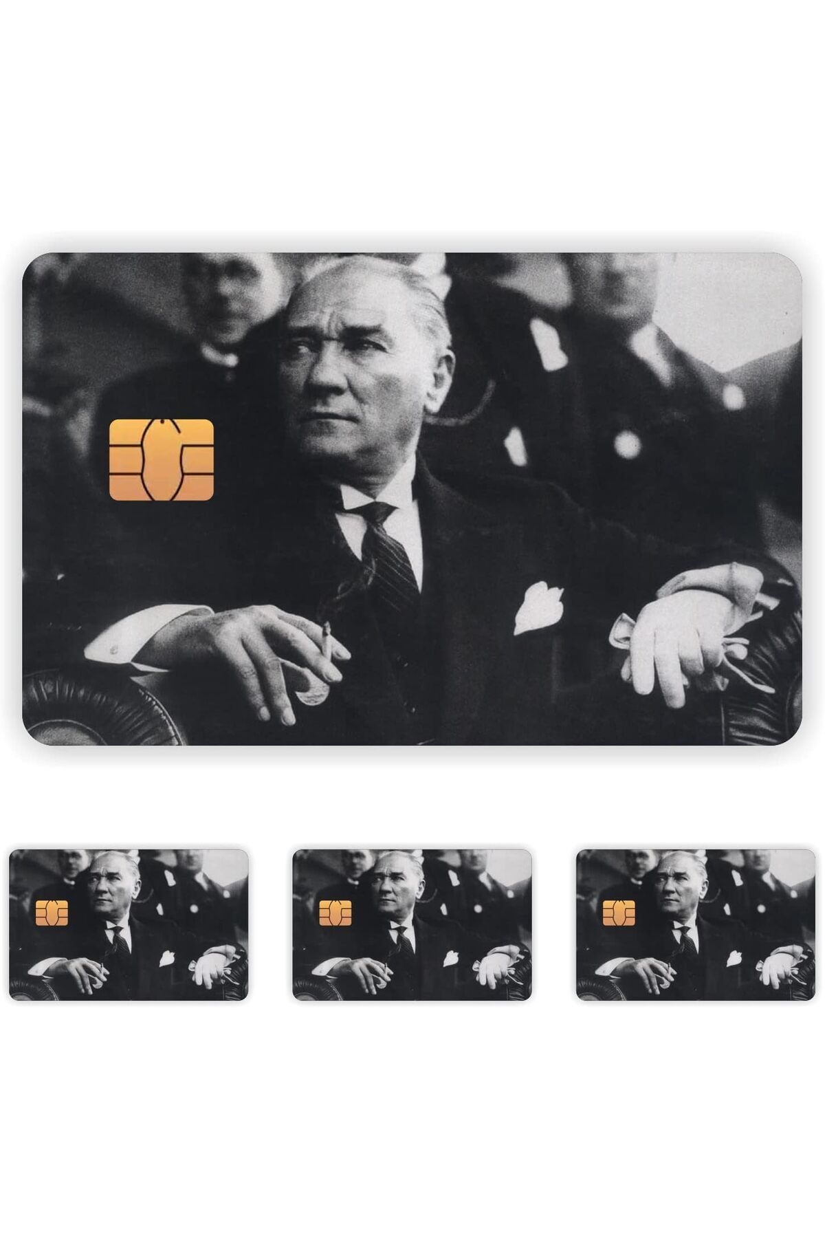 STOREMAX shopmst Aksesuar 4 Adet Mustafa Kemal Atatürk Kart Kaplama Sticker Kart Etiketi Life Buystore 10063