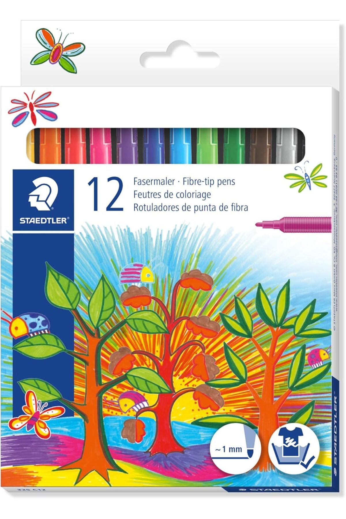 STOREMAX daliashops Club Staedtler 325 C12 Keçeli Kalem 1.0 mm 12'li Star Collection 542167