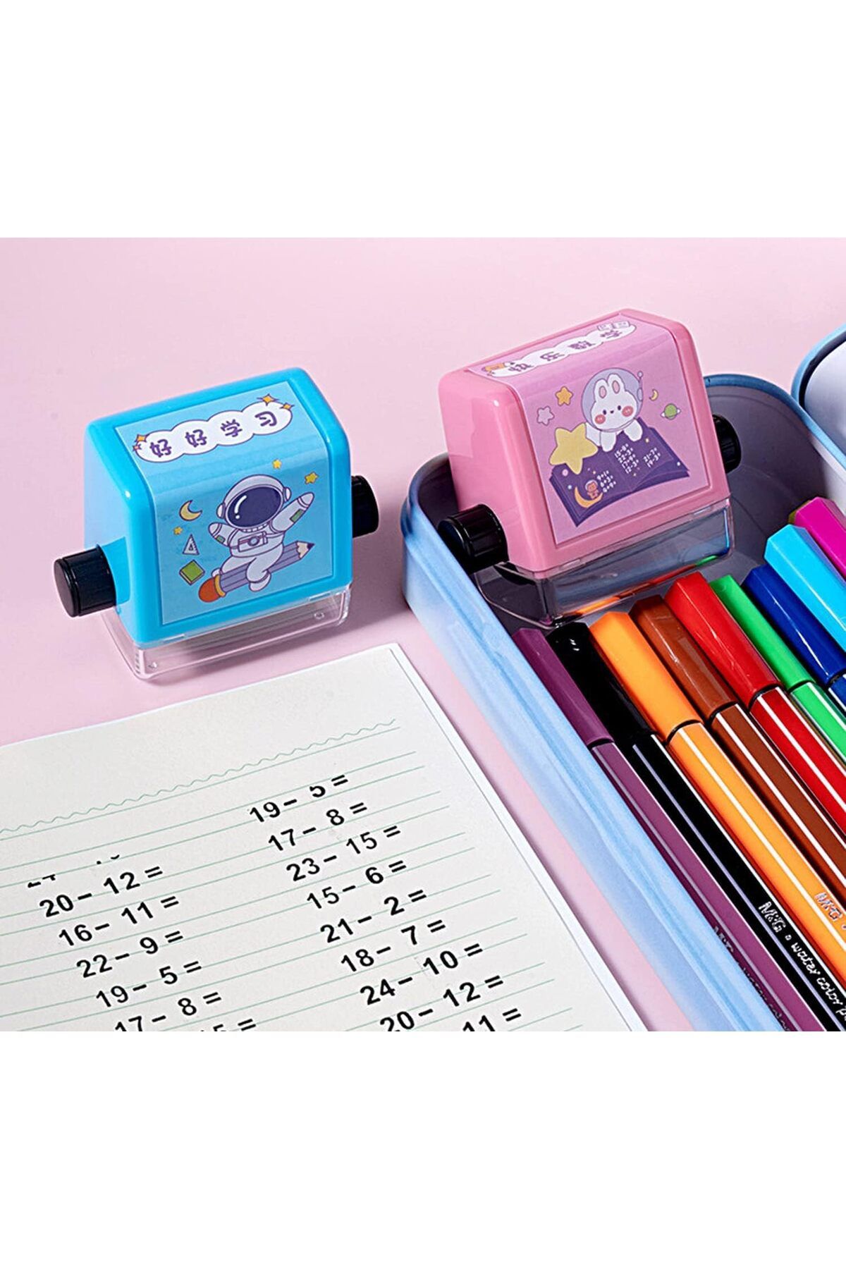 STOREMAX nffashopm Matematik İşlem Rulosu Öğretim Damgası, Rulo Çarpma Öğretme Damgası, Matematik Ö