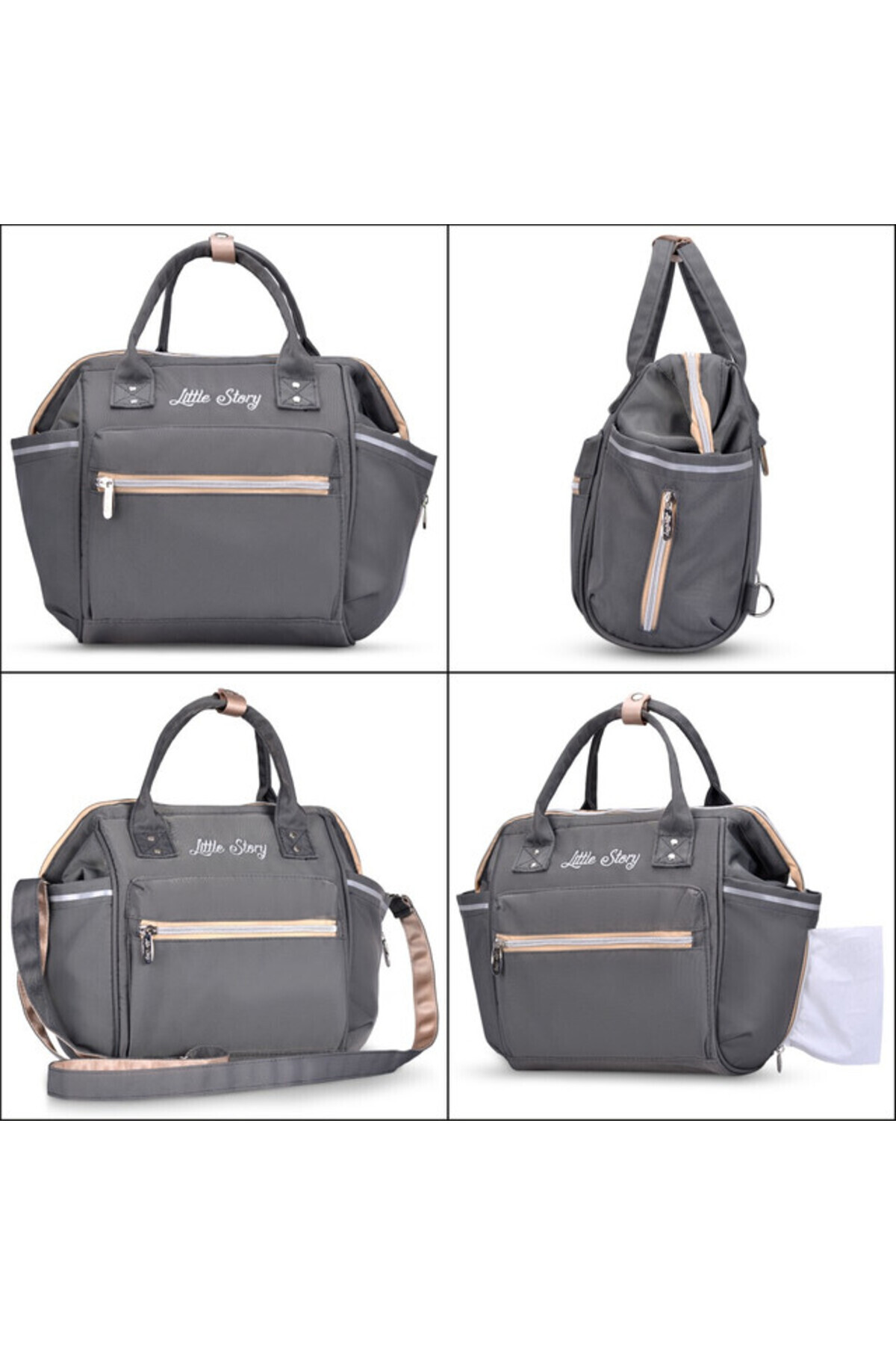 TEKNUM-Teknum Pack and Go Foldable Car Seat w/Ace Diaper Bag-Grey 5
