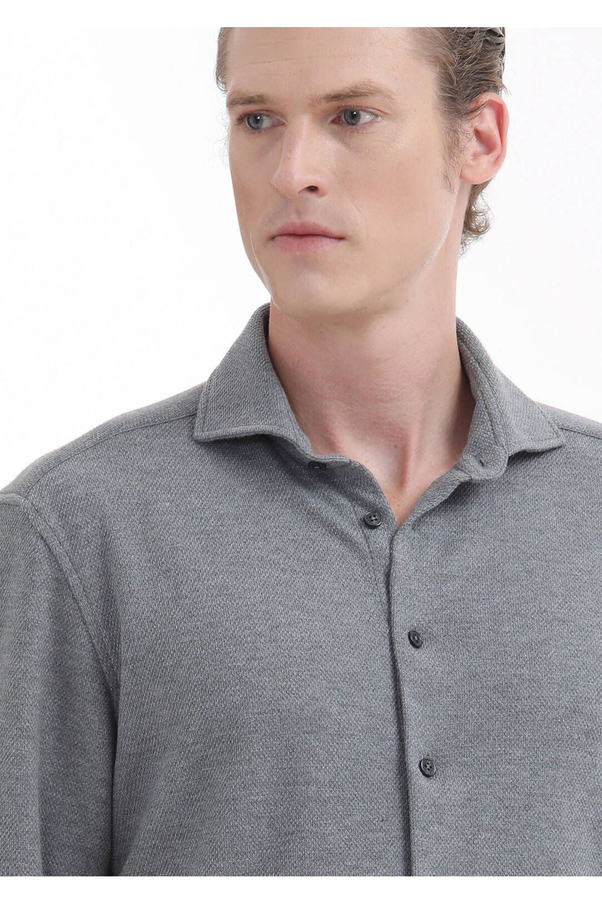 Ramsey-Gray Casual Fit Micro Shirt - 100% Cotton 5