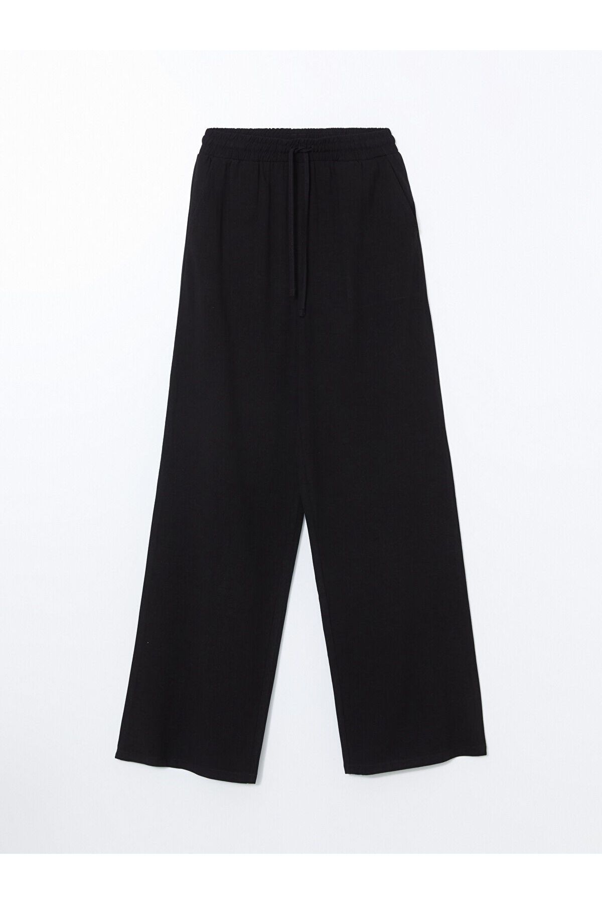 LC Waikiki-Pantaloni de damă în amestec de in cu talie elastică 1